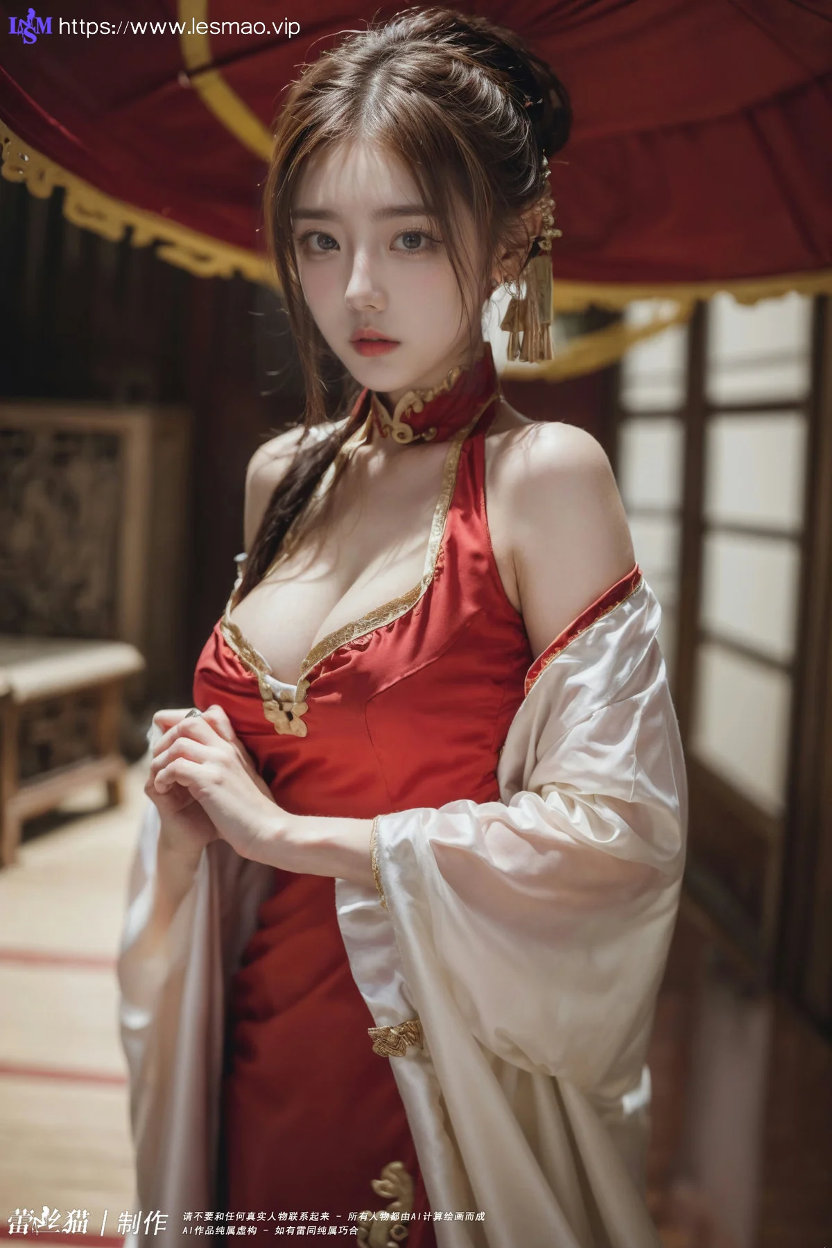 AIG  No.099 红色紧身裙酥胸美乳 - 38