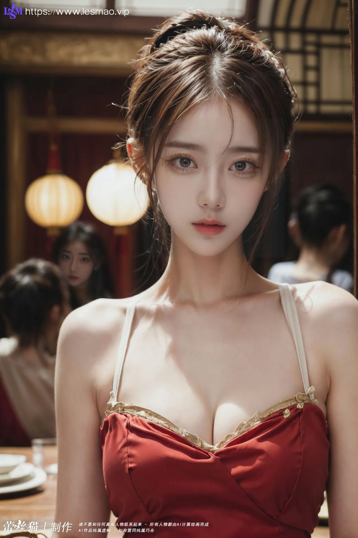 AIG  No.099 红色紧身裙酥胸美乳 - 41
