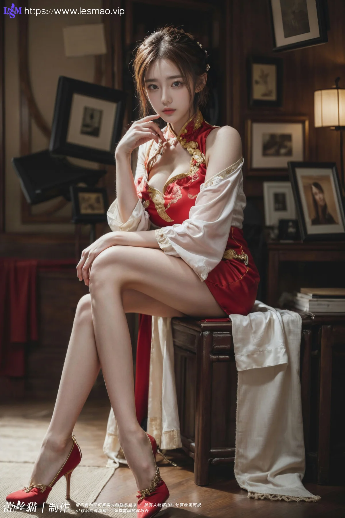 AIG  No.099 红色紧身裙酥胸美乳 - 53