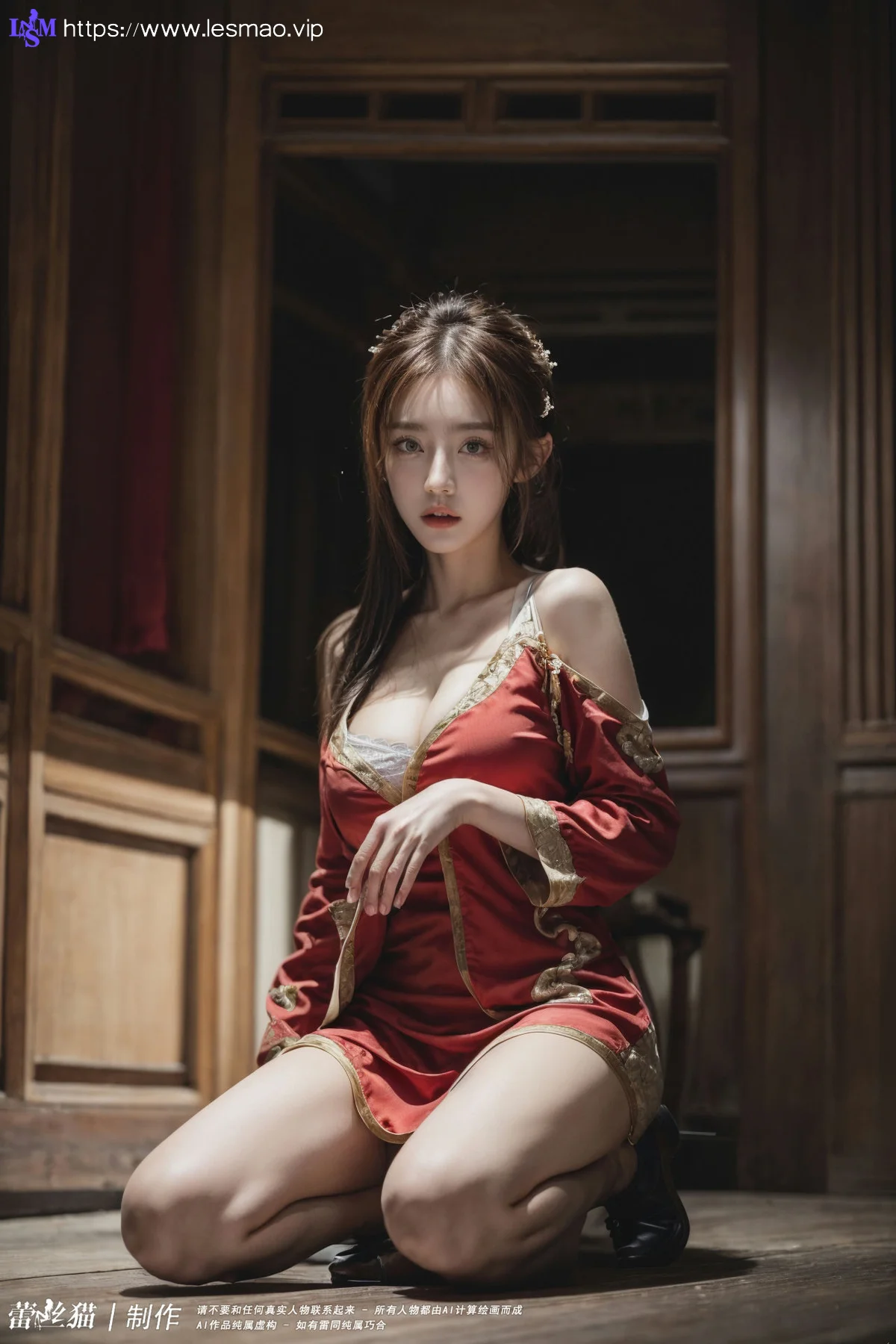 AIG  No.099 红色紧身裙酥胸美乳 - 66