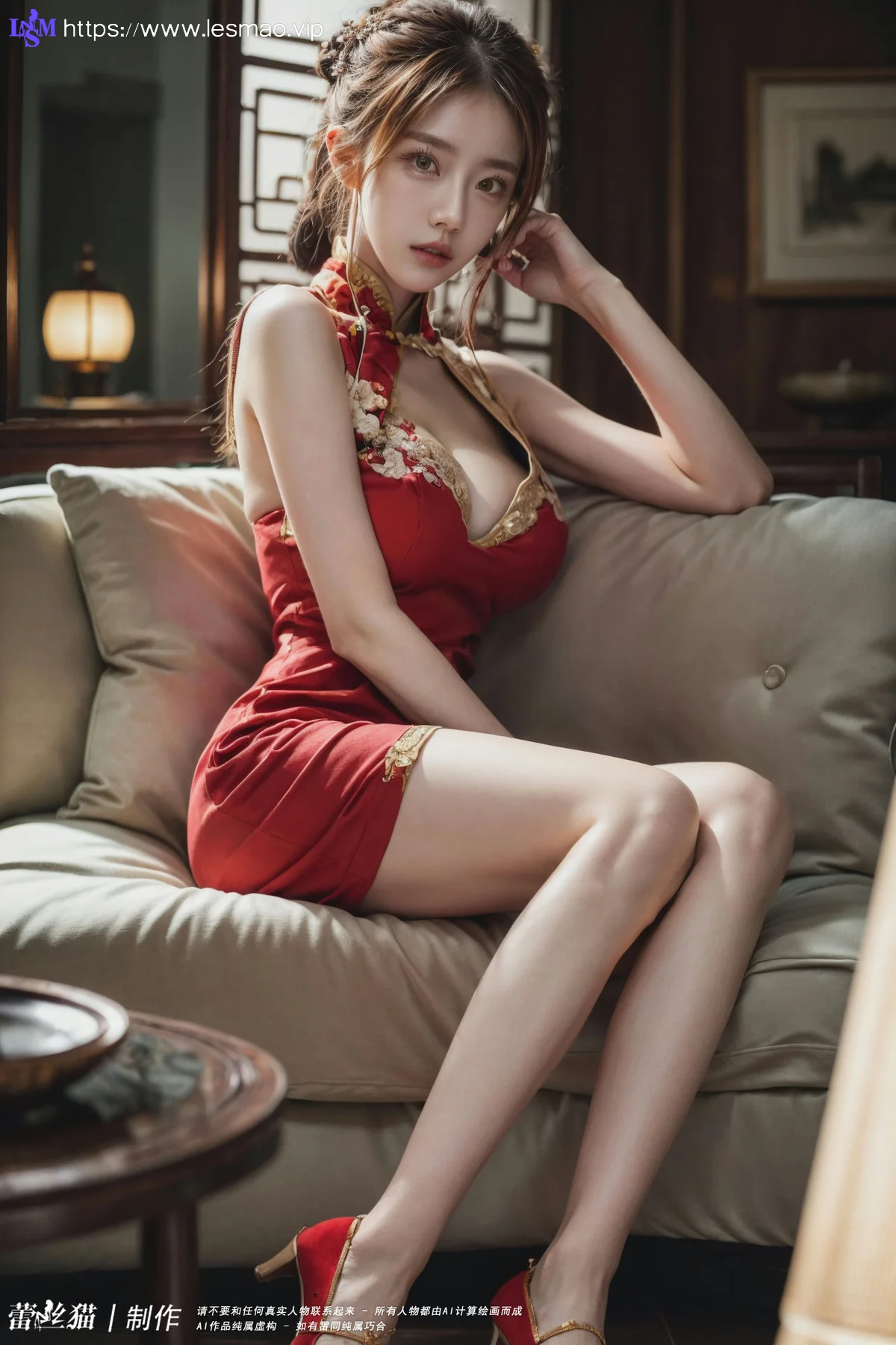 AIG  No.099 红色紧身裙酥胸美乳 - 84