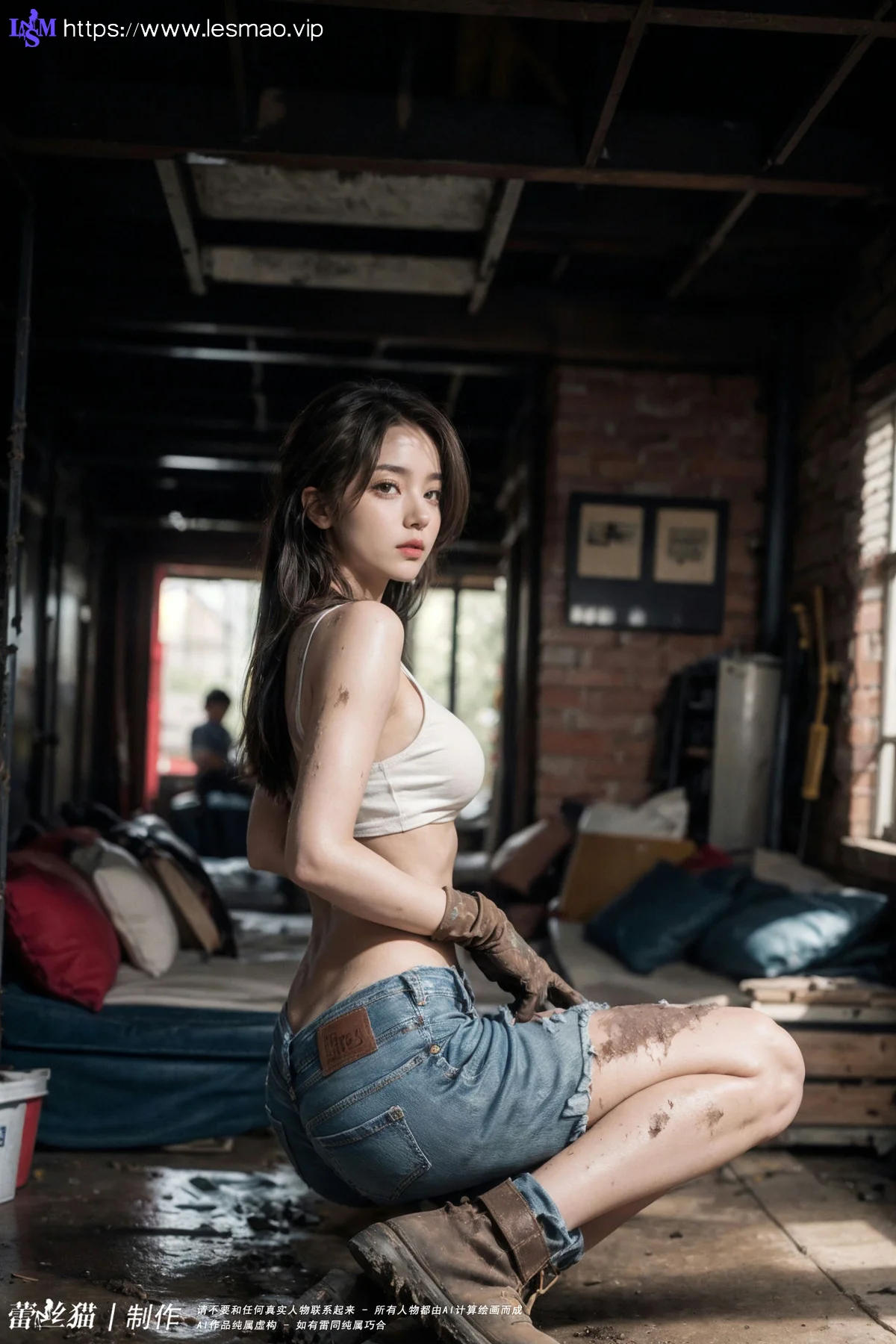 AIG  No.100 工地的长腿美女 - 38