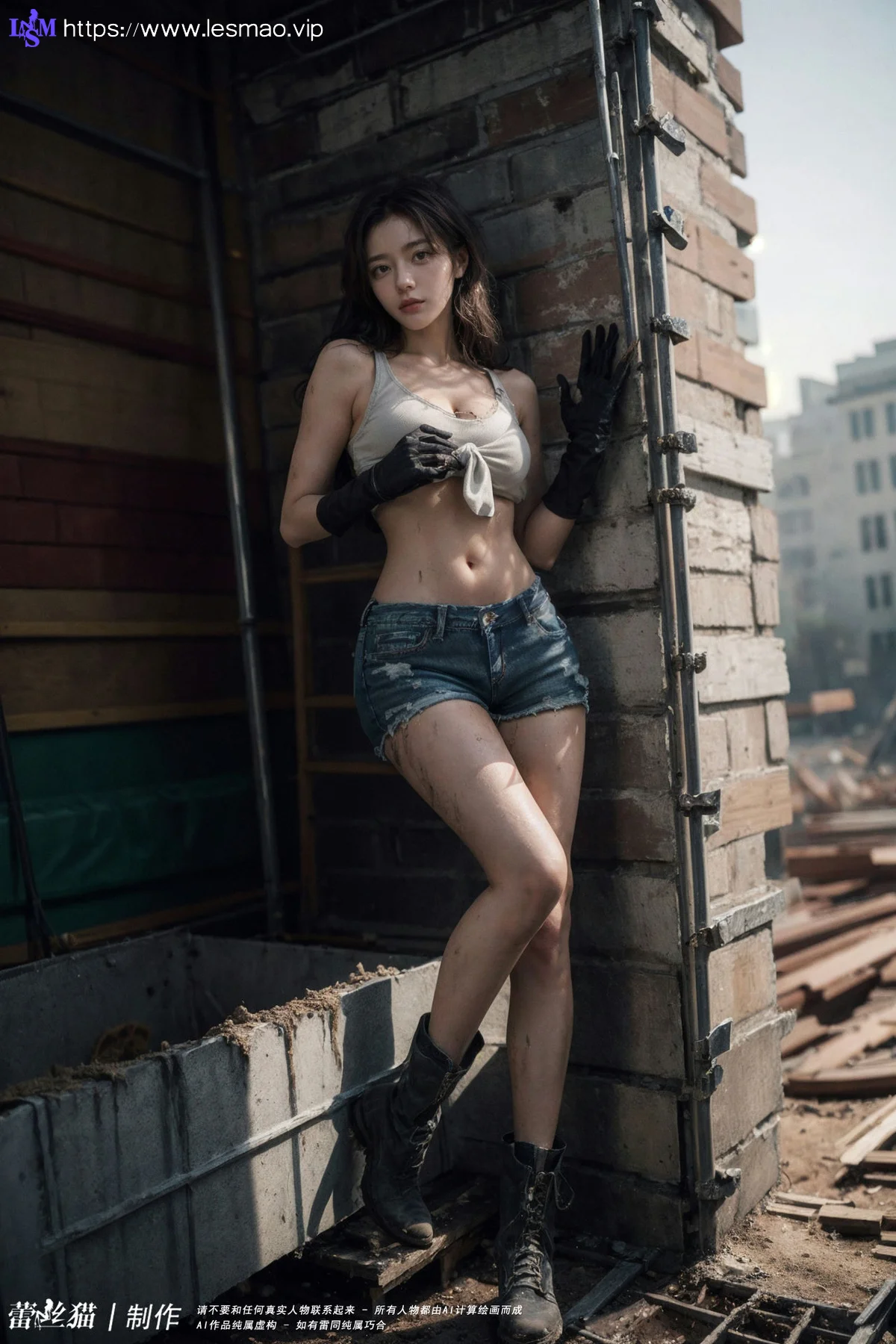 AIG  No.100 工地的长腿美女 - 100