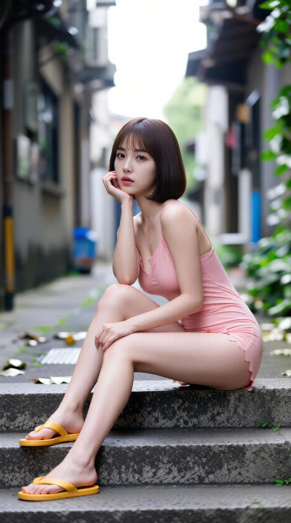 AIG  No.103 小乔不乔 短发活力少女粉嫩短裙 - 95