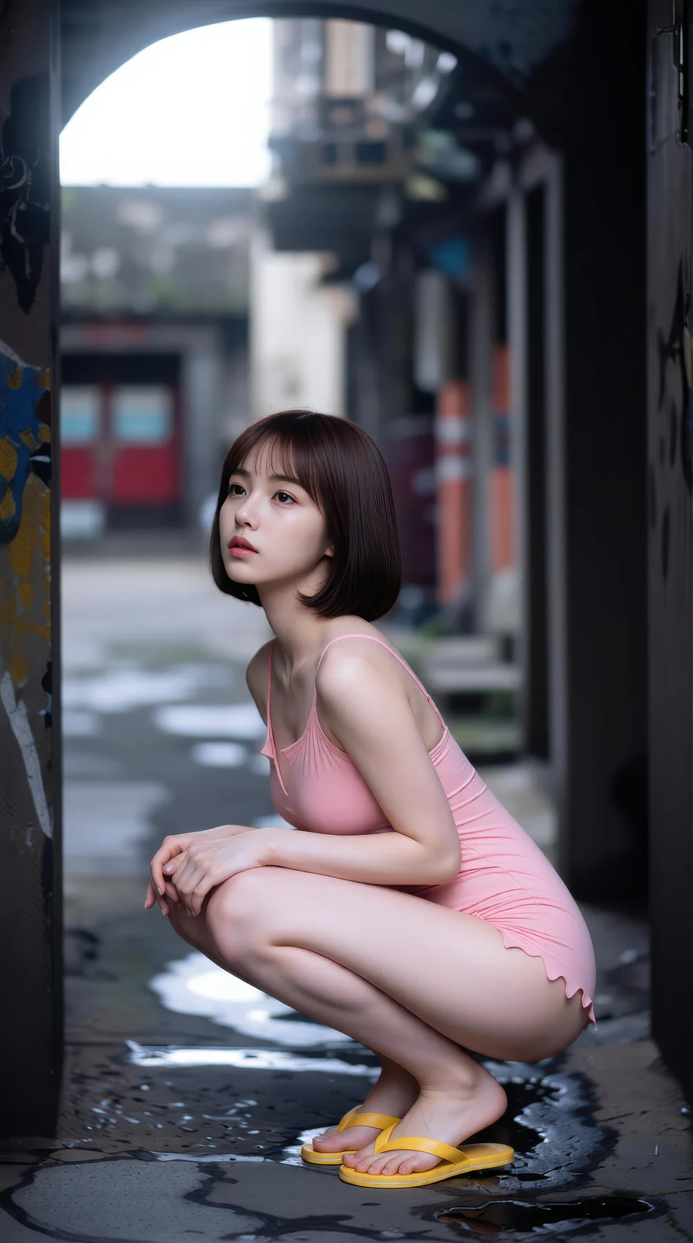 AIG  No.103 小乔不乔 短发活力少女粉嫩短裙 - 96