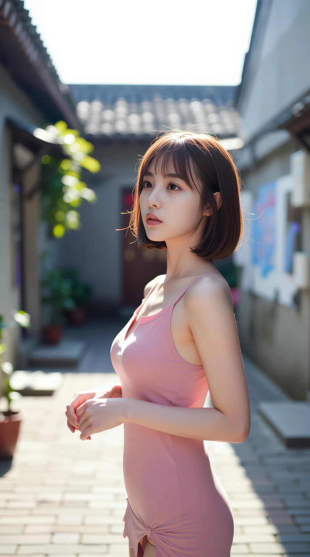 AIG  No.103 小乔不乔 短发活力少女粉嫩短裙 - 45