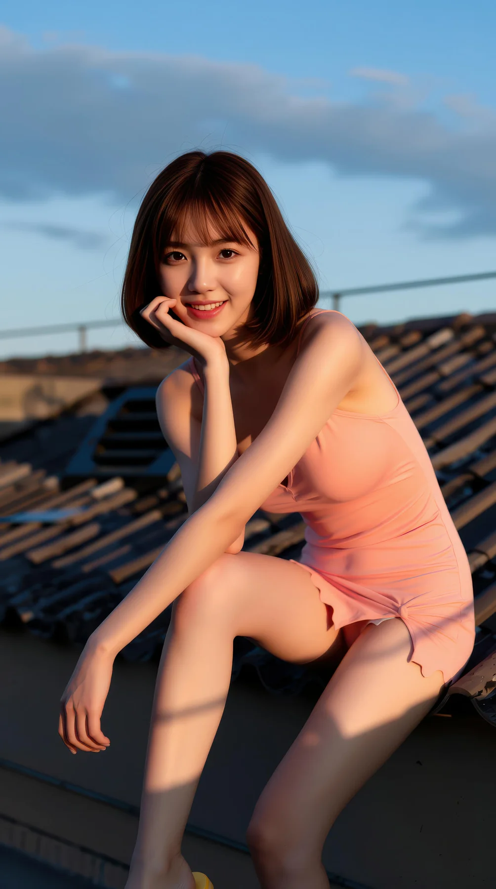 AIG  No.103 小乔不乔 短发活力少女粉嫩短裙 - 52
