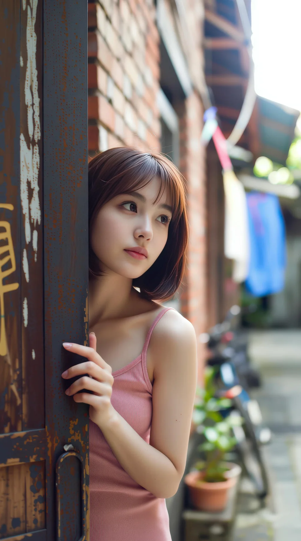 AIG  No.103 小乔不乔 短发活力少女粉嫩短裙 - 70