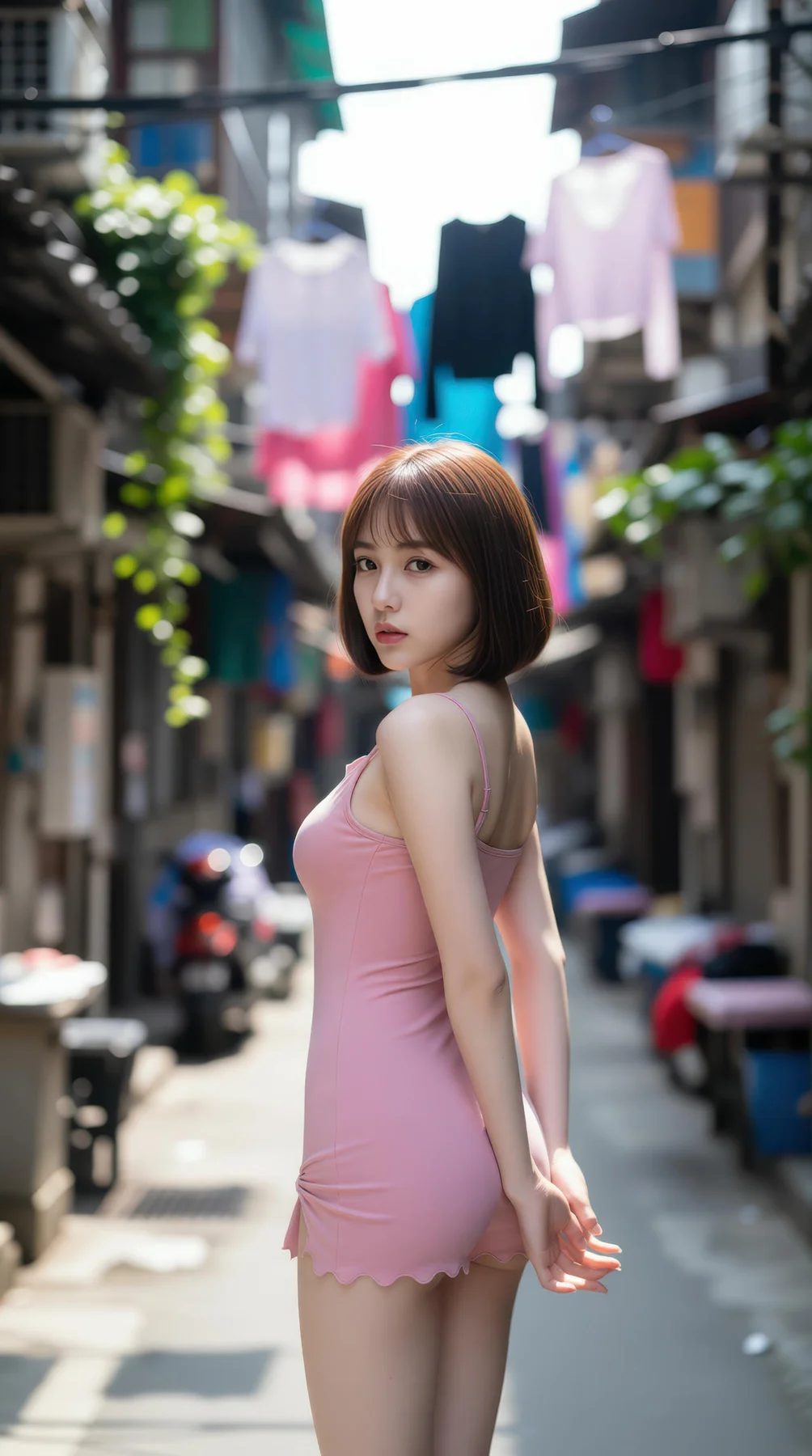 AIG  No.103 小乔不乔 短发活力少女粉嫩短裙 - 88