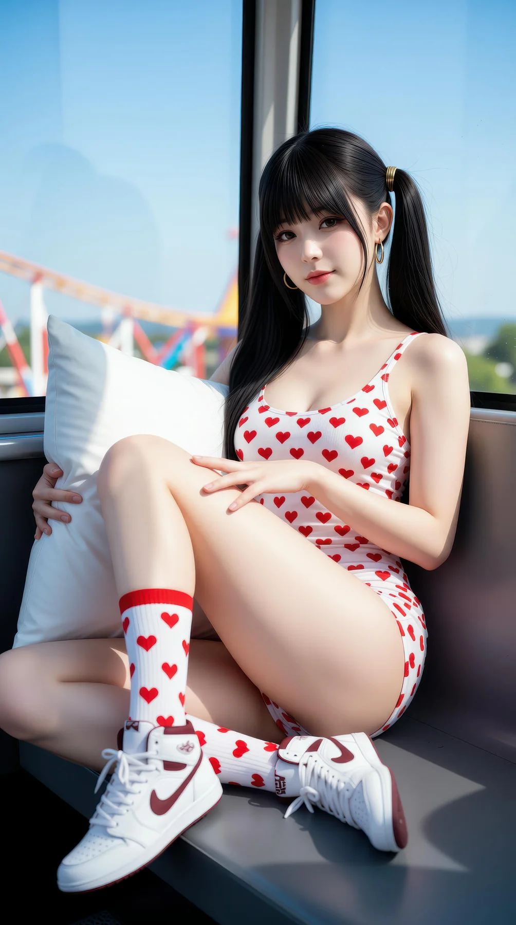 AIG  No.113 柚柚sasa 双马尾游乐场写真 - 7