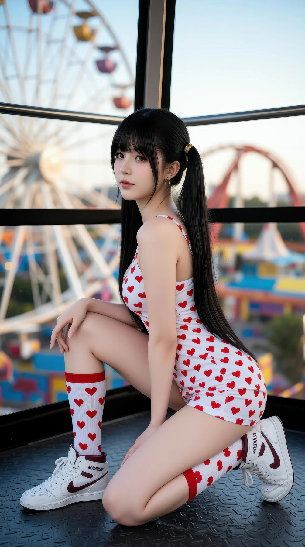 AIG  No.113 柚柚sasa 双马尾游乐场写真 - 12