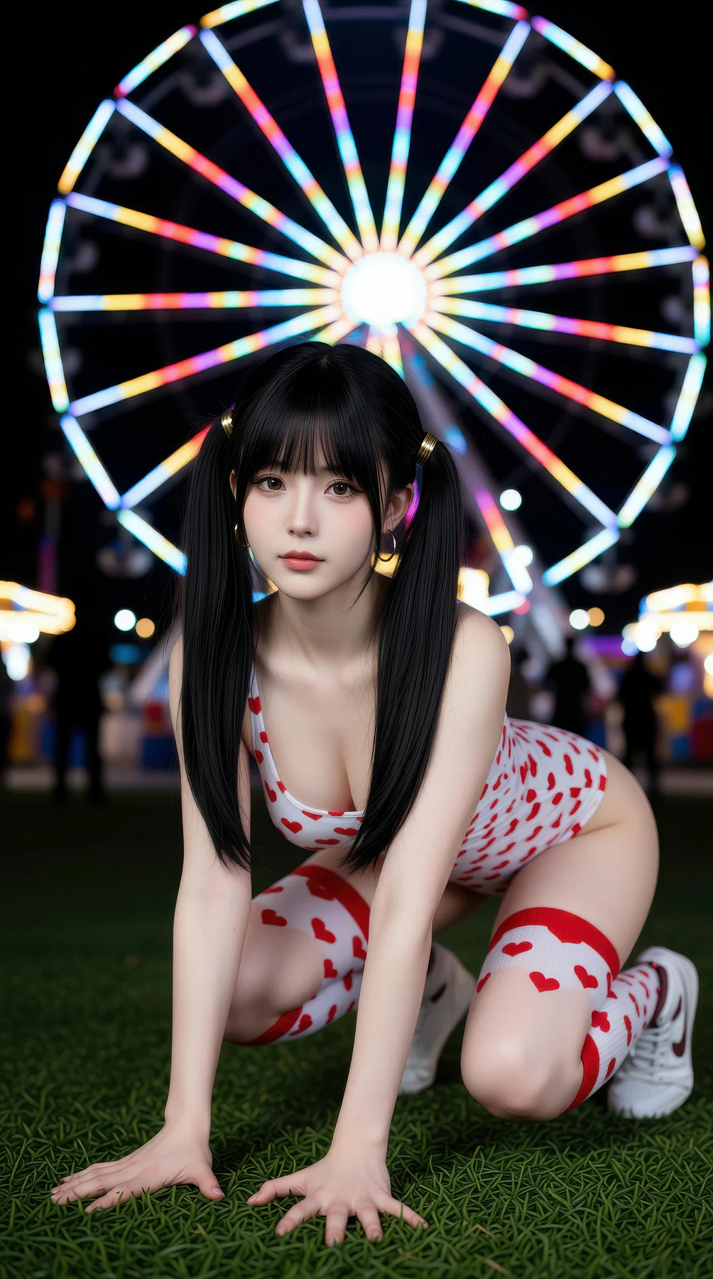 AIG  No.113 柚柚sasa 双马尾游乐场写真 - 43