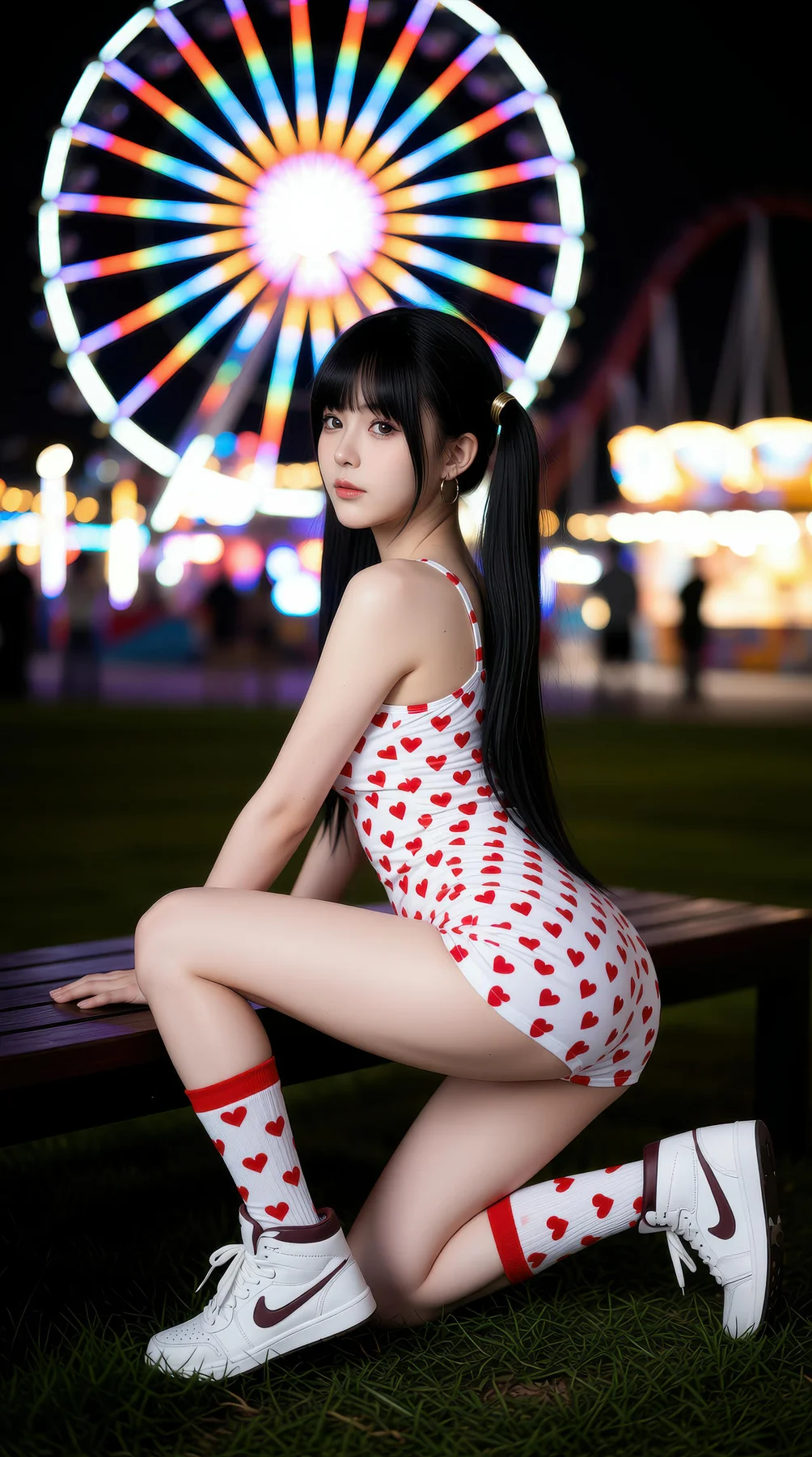 AIG  No.113 柚柚sasa 双马尾游乐场写真 - 44