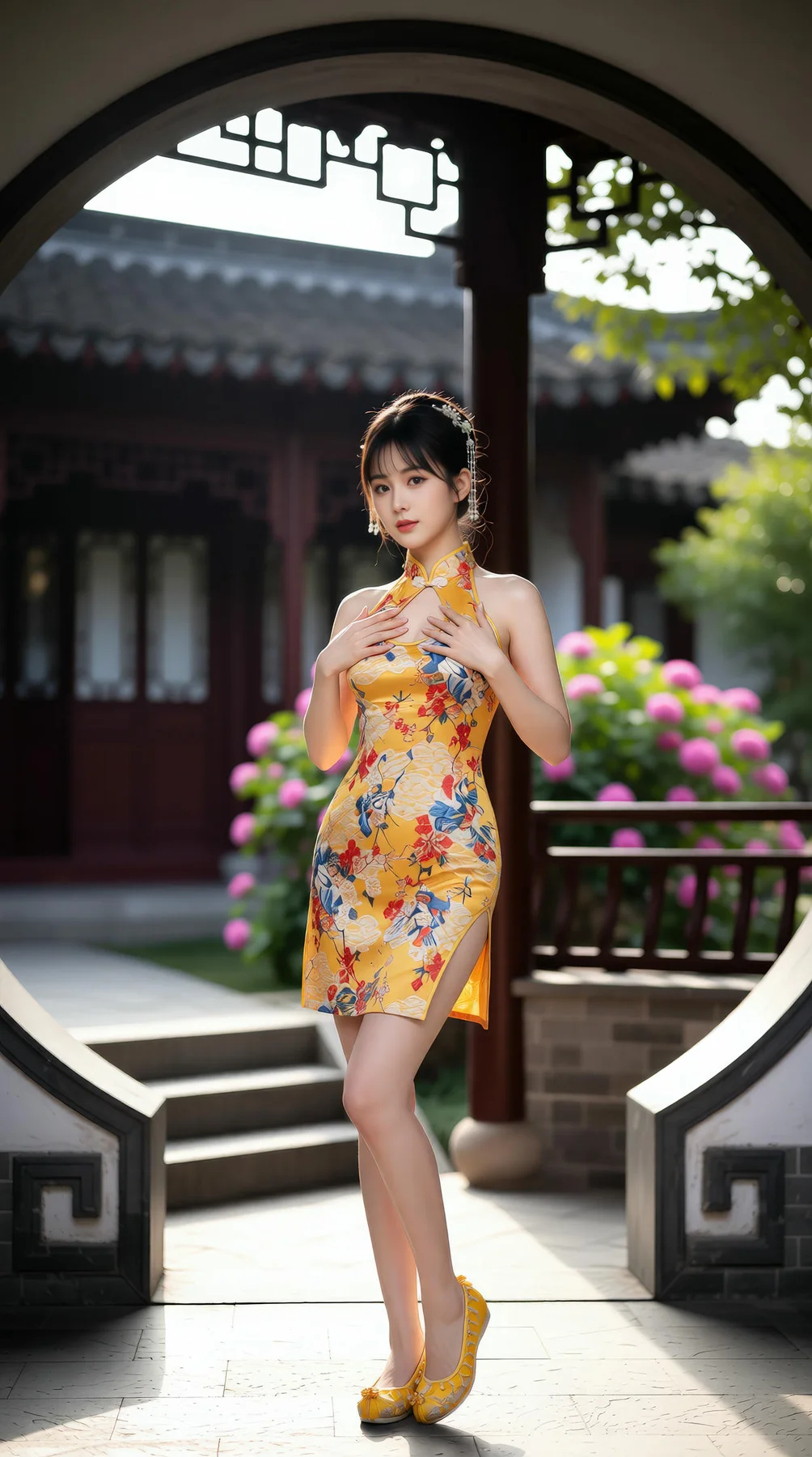 AIG  No.115 茗灵儿 旗袍制服美腿写真 - 2