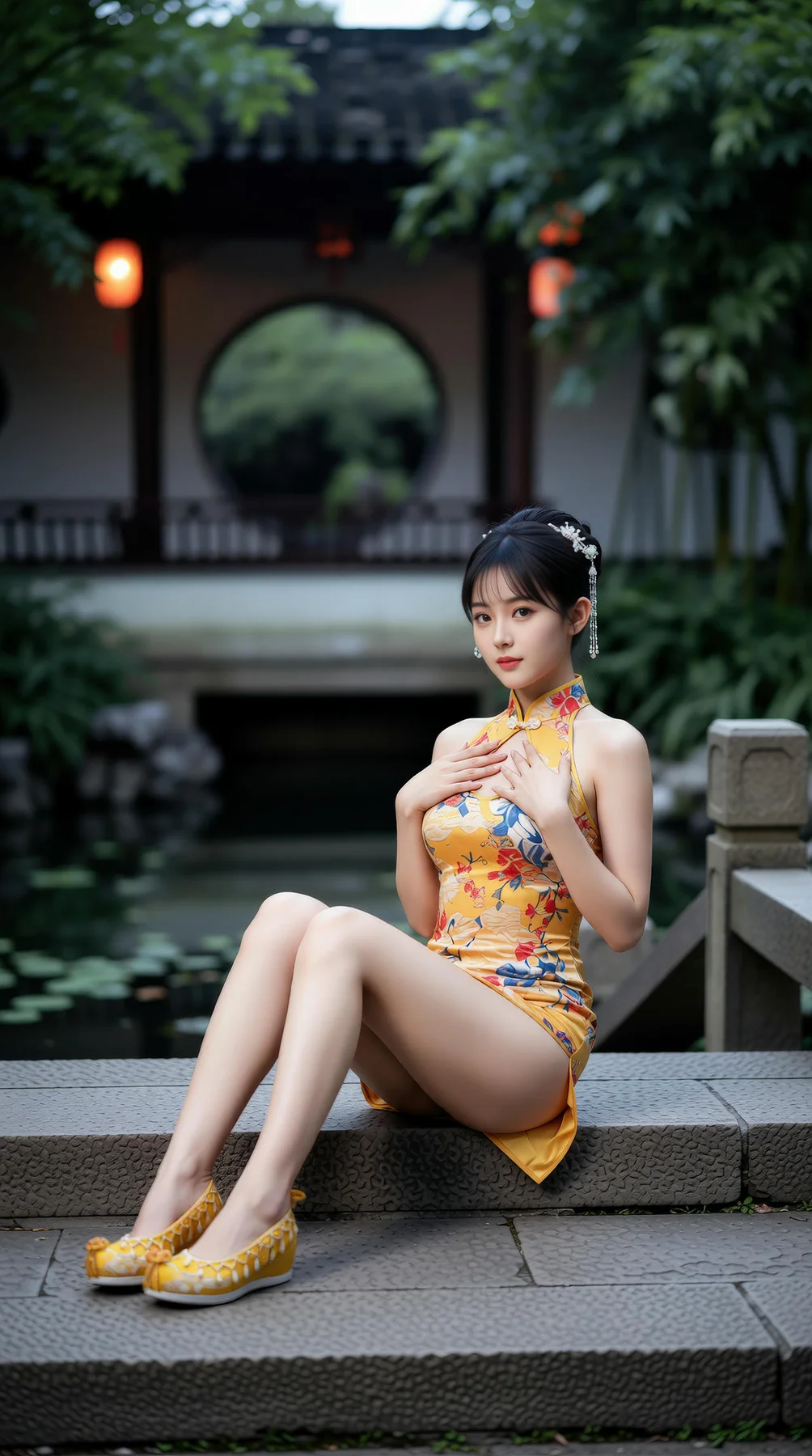 AIG  No.115 茗灵儿 旗袍制服美腿写真 - 10