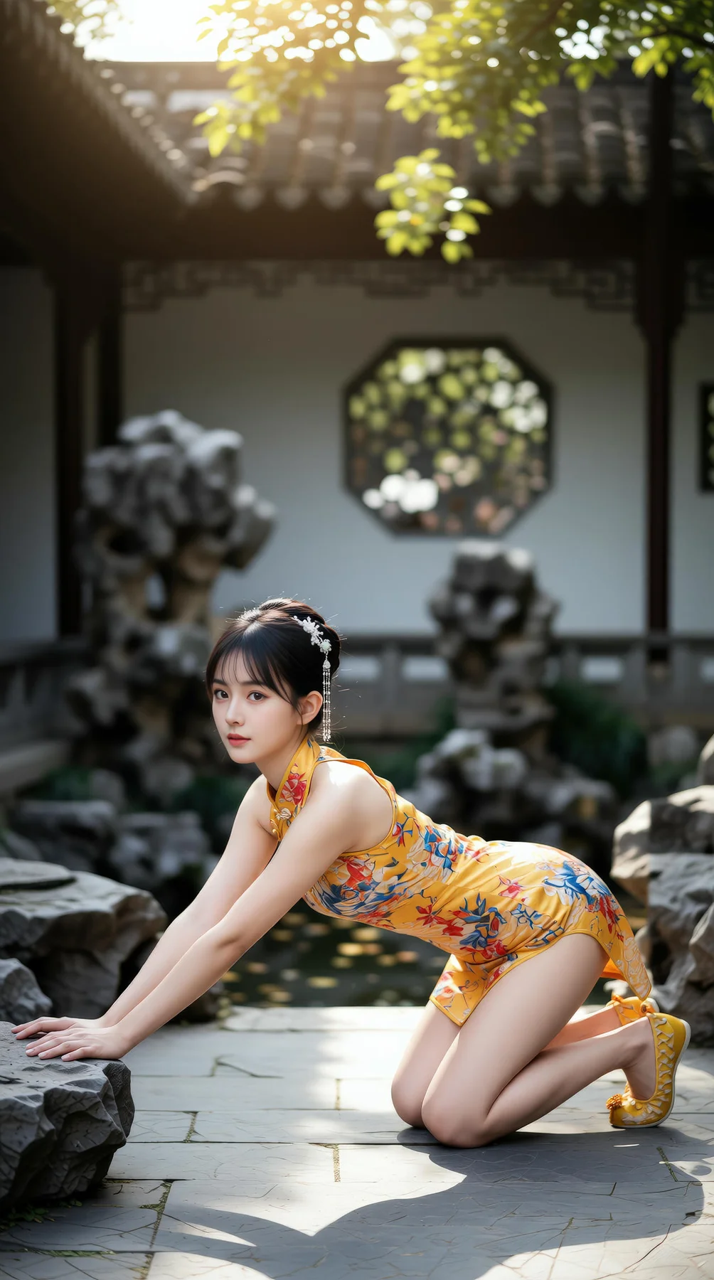 AIG  No.115 茗灵儿 旗袍制服美腿写真 - 12