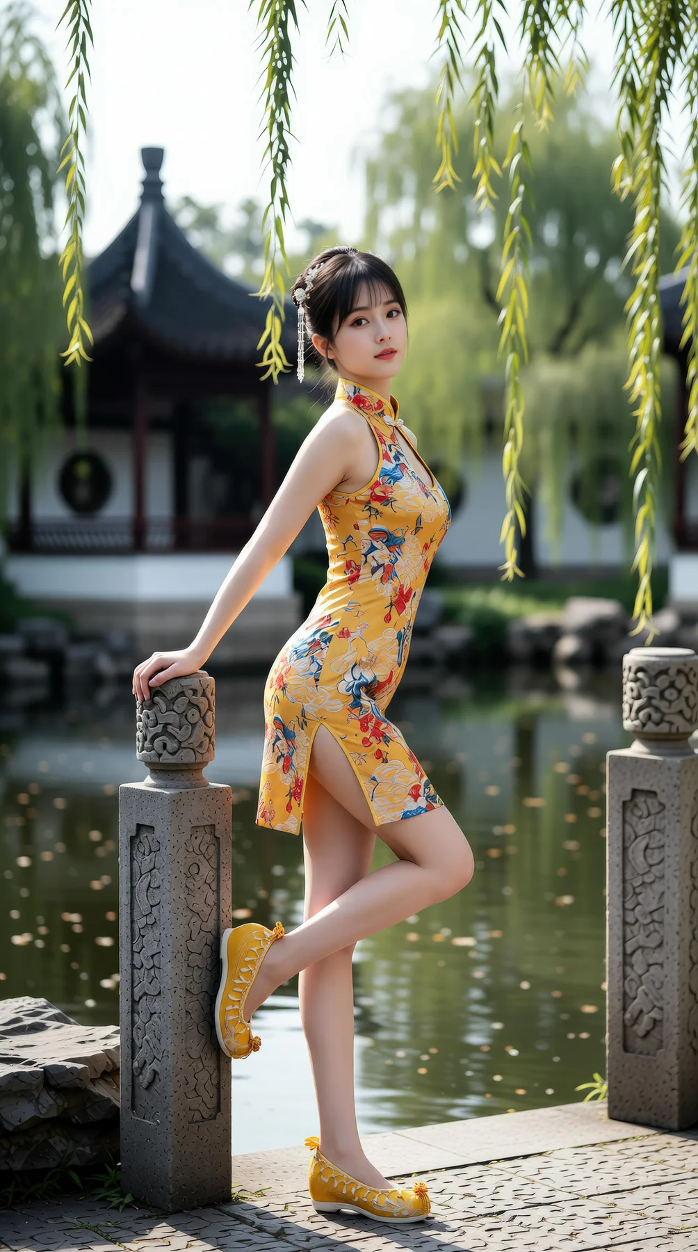 AIG  No.115 茗灵儿 旗袍制服美腿写真 - 19