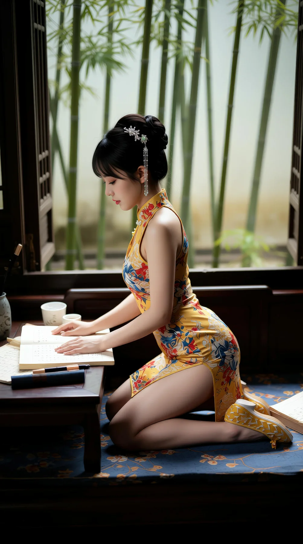 AIG  No.115 茗灵儿 旗袍制服美腿写真 - 40
