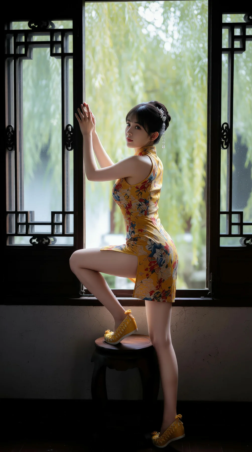 AIG  No.115 茗灵儿 旗袍制服美腿写真 - 42