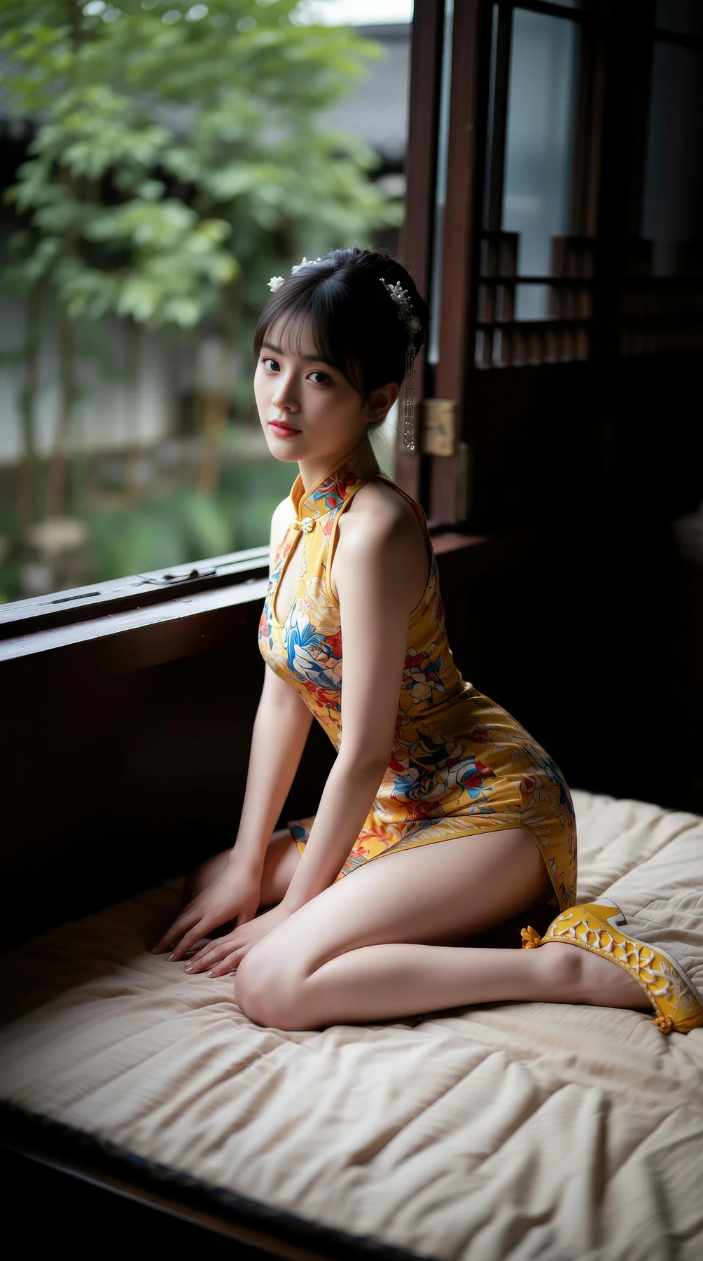 AIG  No.115 茗灵儿 旗袍制服美腿写真 - 43