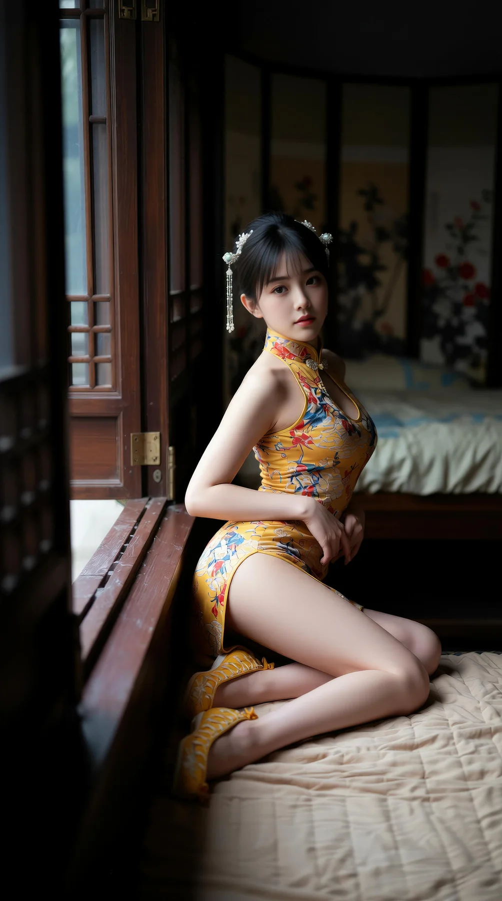 AIG  No.115 茗灵儿 旗袍制服美腿写真 - 44