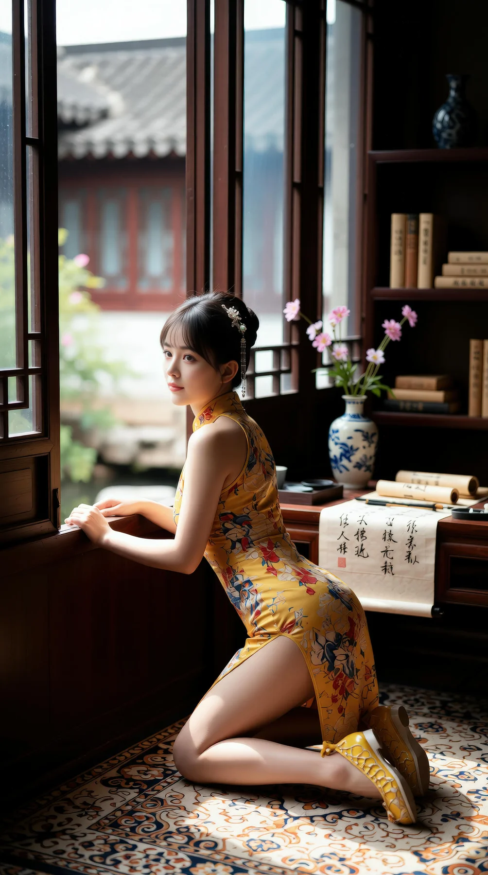 AIG  No.115 茗灵儿 旗袍制服美腿写真 - 52