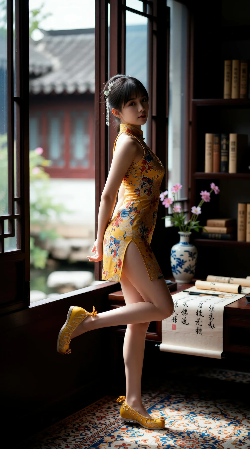 AIG  No.115 茗灵儿 旗袍制服美腿写真 - 53