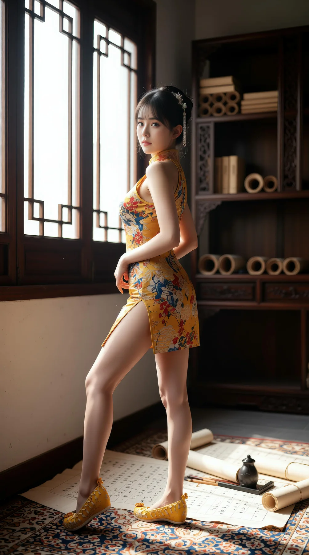 AIG  No.115 茗灵儿 旗袍制服美腿写真 - 54