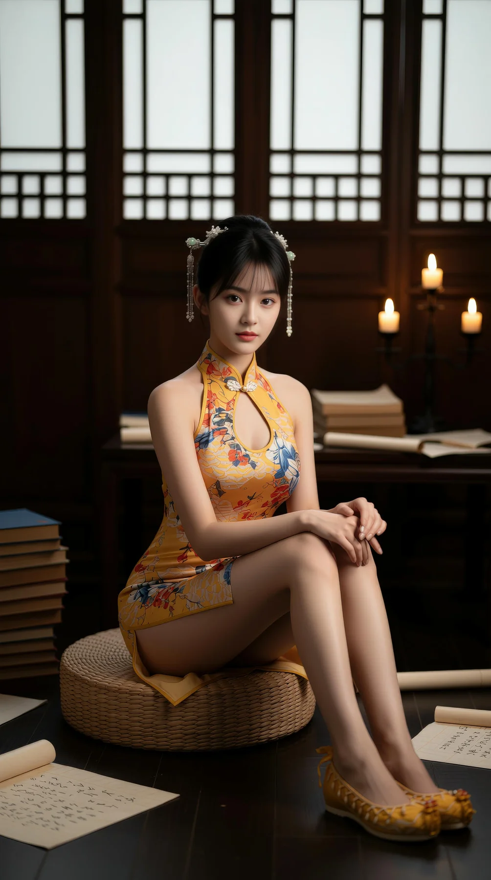 AIG  No.115 茗灵儿 旗袍制服美腿写真 - 63