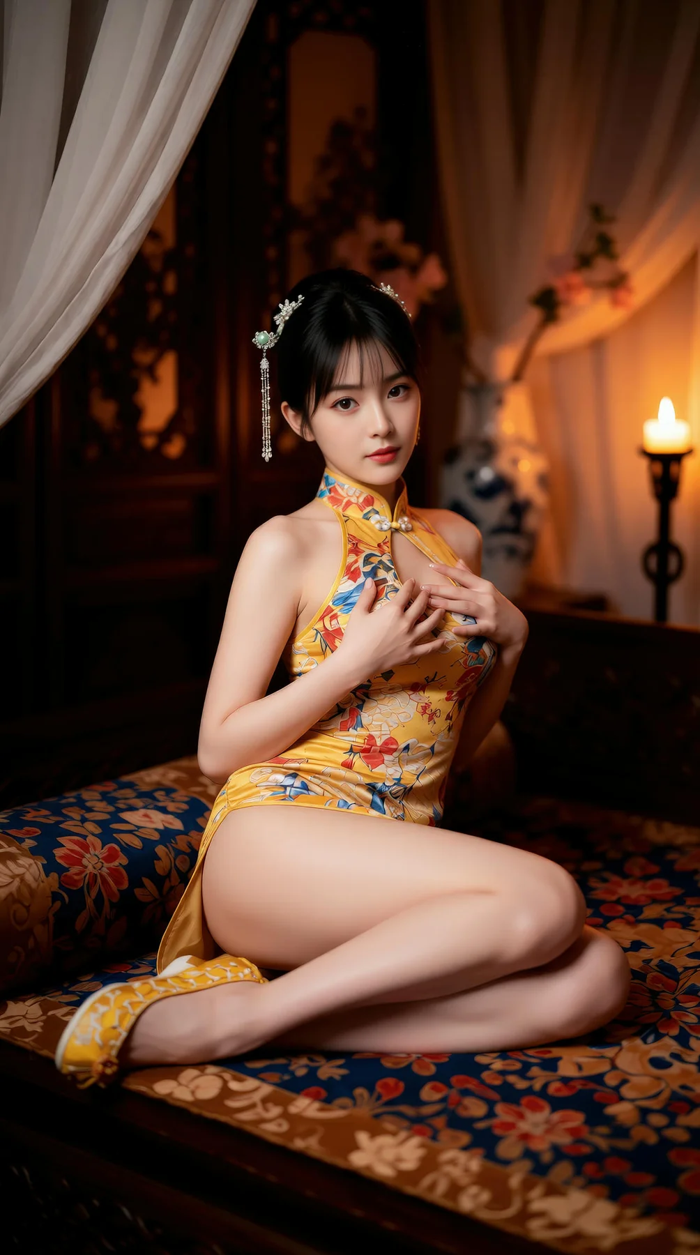 AIG  No.115 茗灵儿 旗袍制服美腿写真 - 70