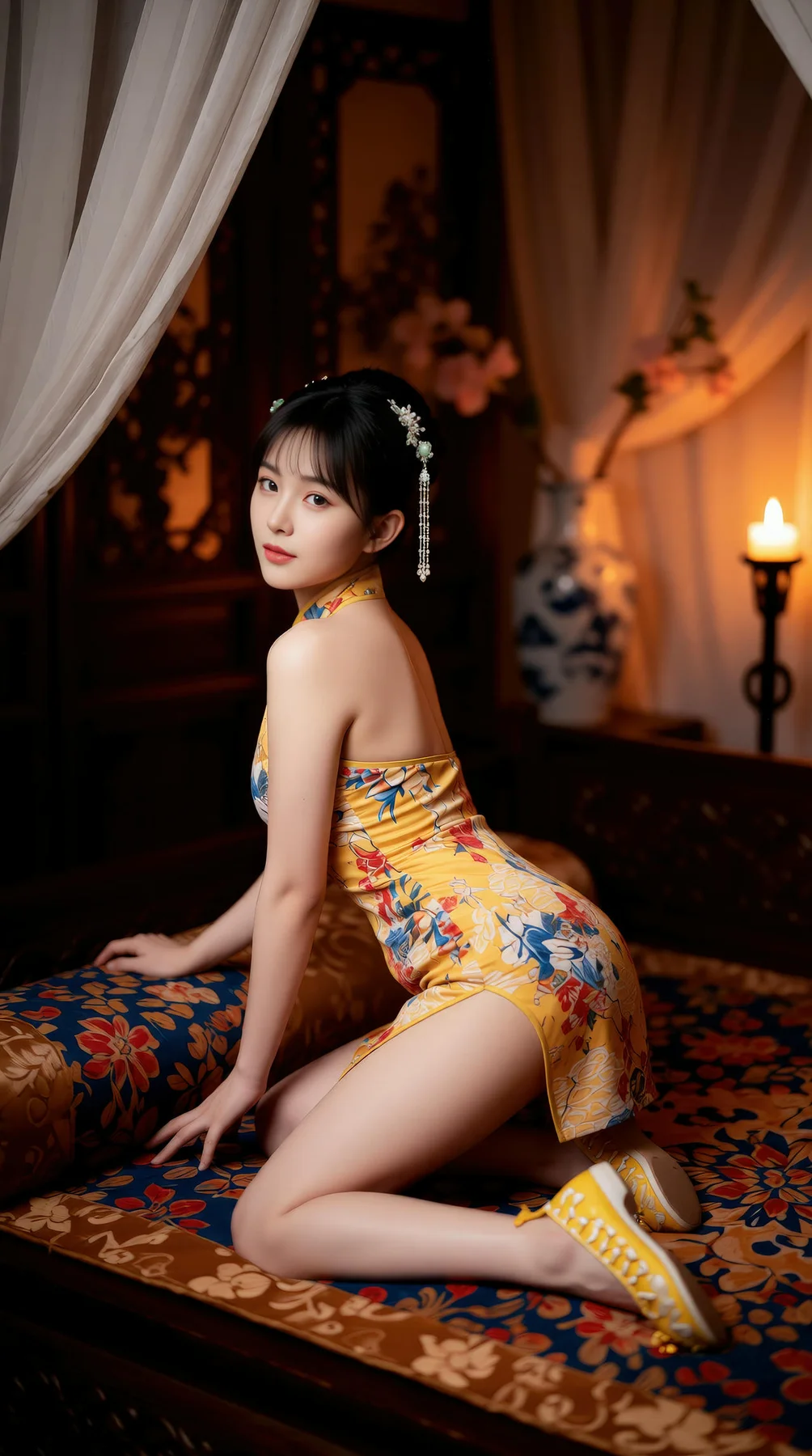 AIG  No.115 茗灵儿 旗袍制服美腿写真 - 74