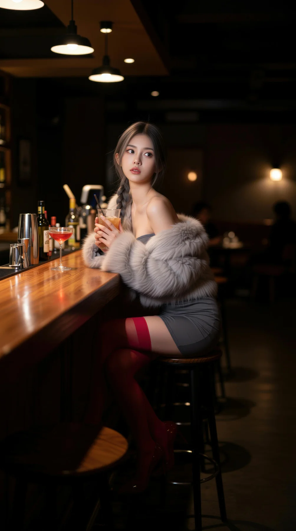 AIG  No.120 熙蕾学姐ruby酒吧黑丝长腿跑车美女 - 3