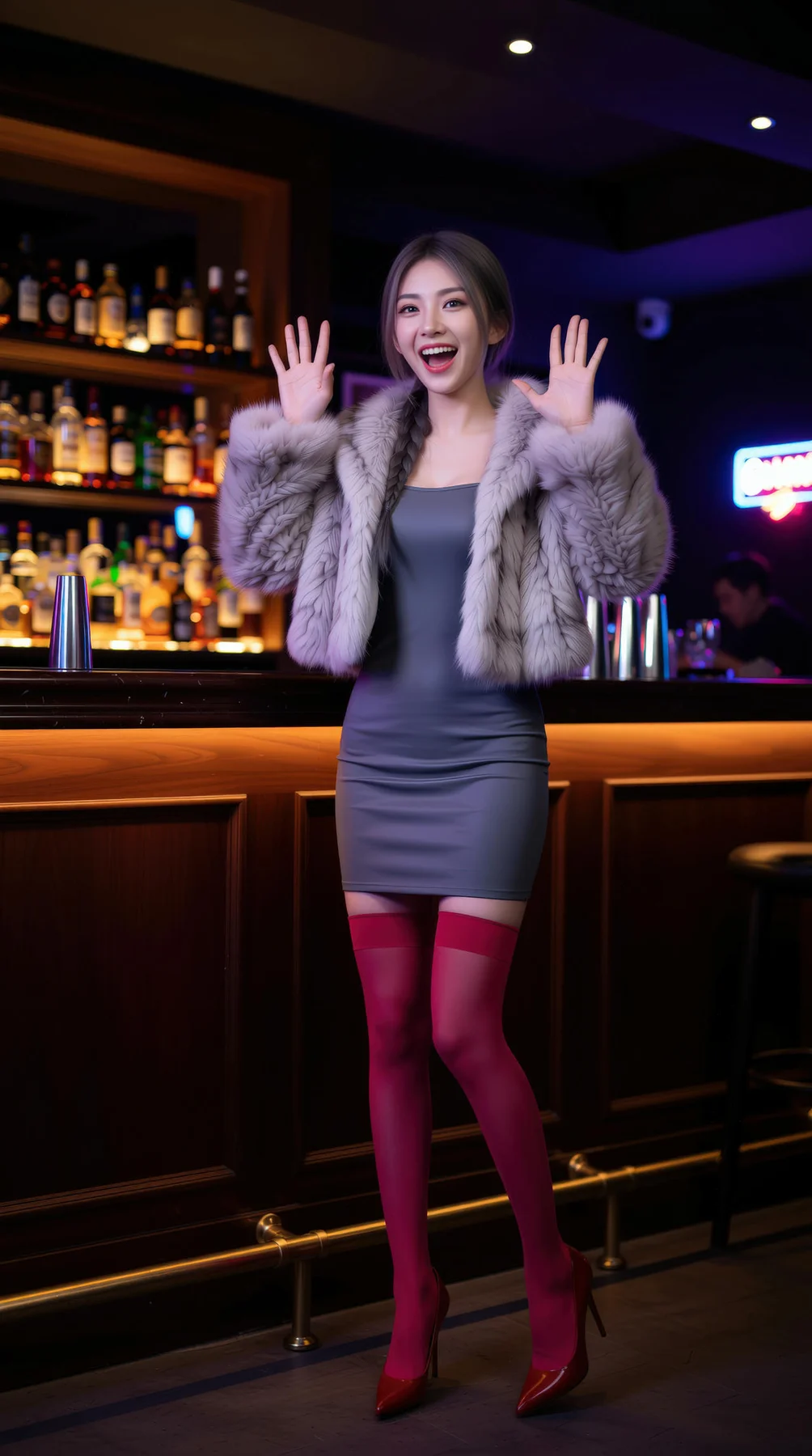 AIG  No.120 熙蕾学姐ruby酒吧黑丝长腿跑车美女 - 11