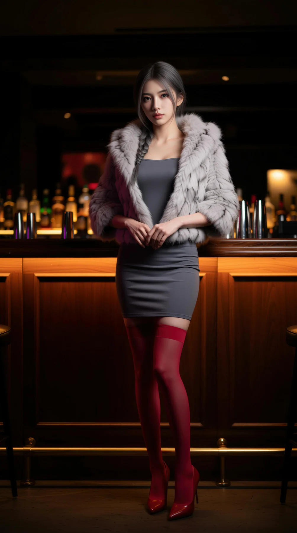 AIG  No.120 熙蕾学姐ruby酒吧黑丝长腿跑车美女 - 13