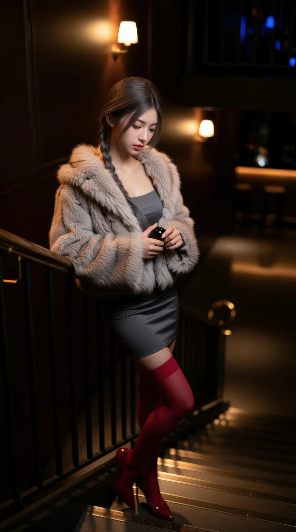 AIG  No.120 熙蕾学姐ruby酒吧黑丝长腿跑车美女 - 22