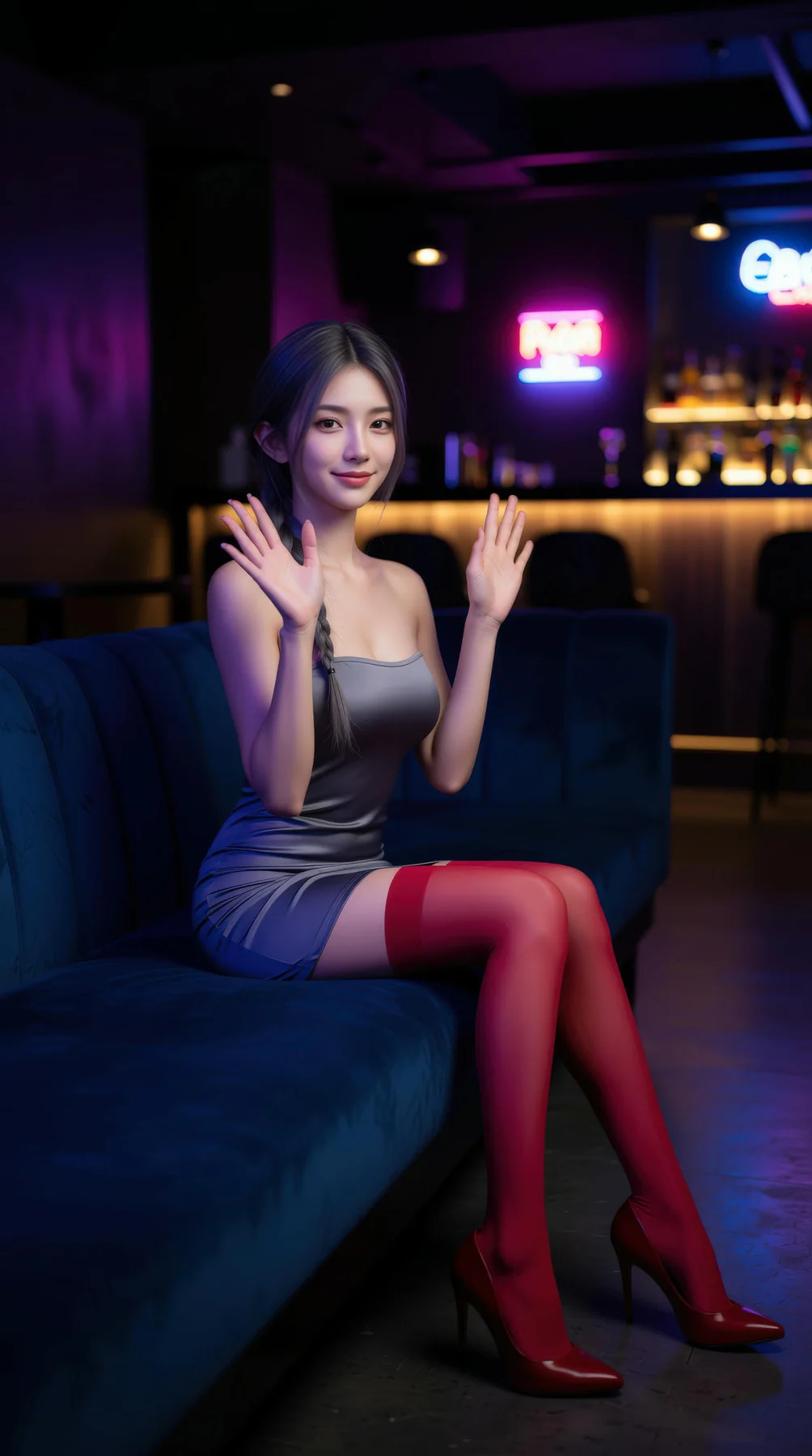 AIG  No.120 熙蕾学姐ruby酒吧黑丝长腿跑车美女 - 46
