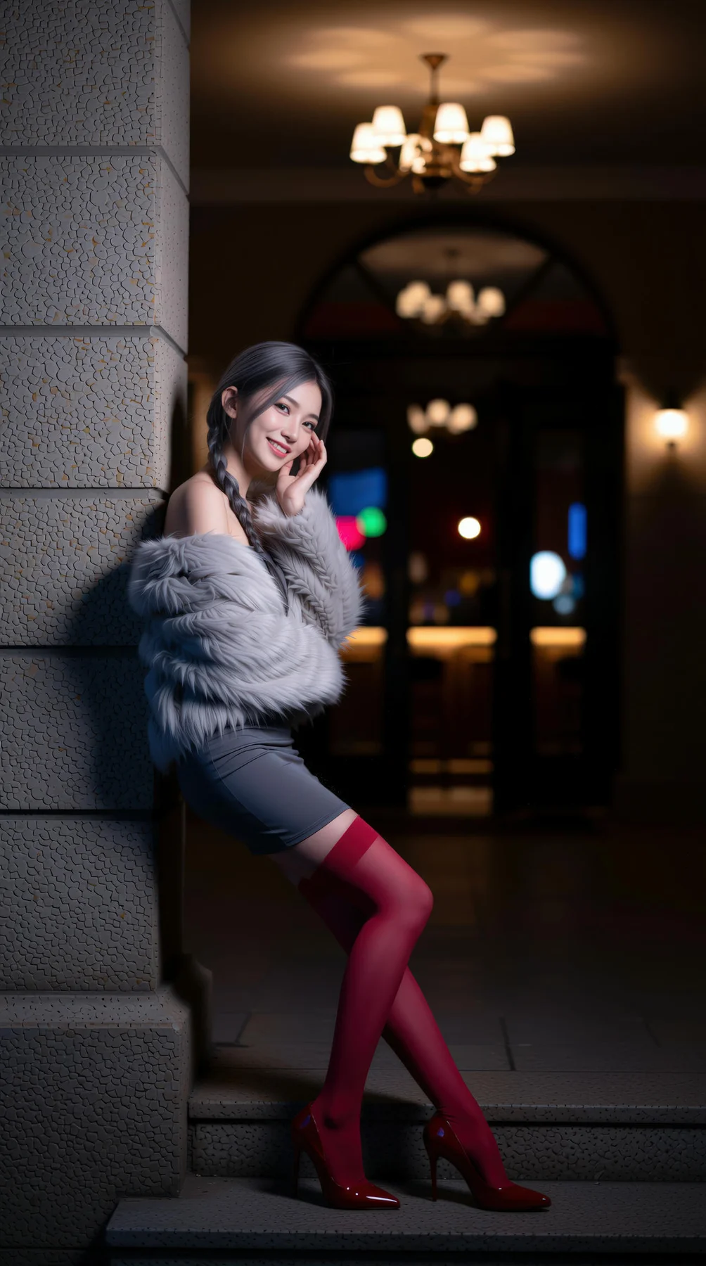 AIG  No.120 熙蕾学姐ruby酒吧黑丝长腿跑车美女 - 53