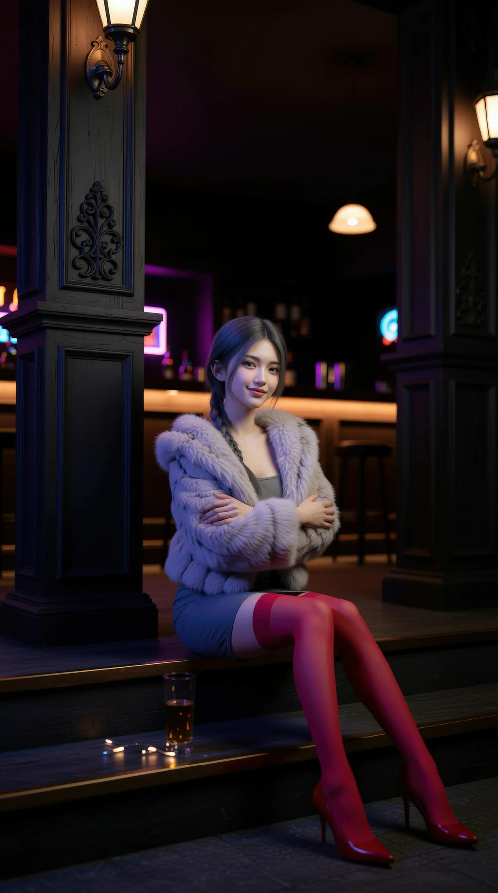 AIG  No.120 熙蕾学姐ruby酒吧黑丝长腿跑车美女 - 61