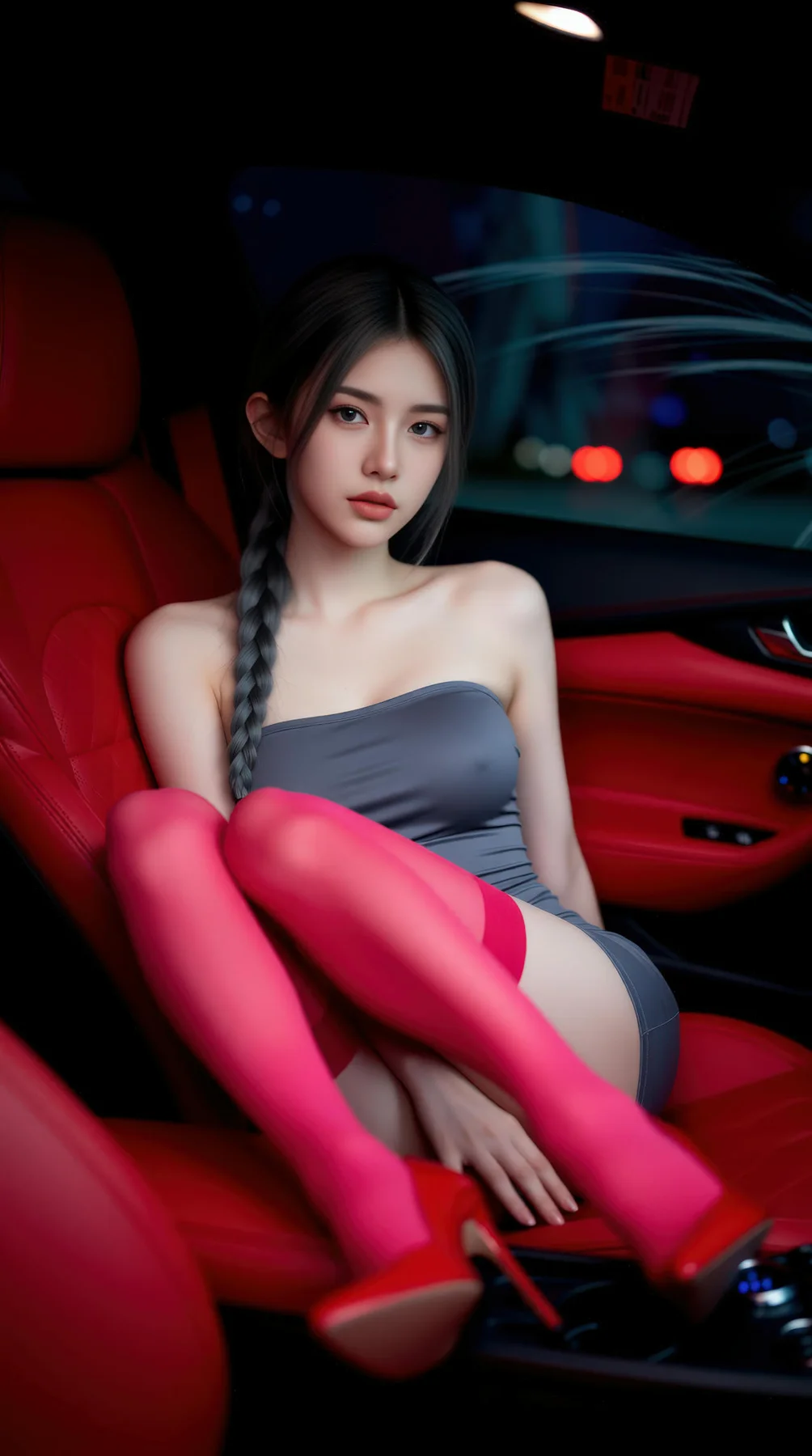 AIG  No.120 熙蕾学姐ruby酒吧黑丝长腿跑车美女 - 81