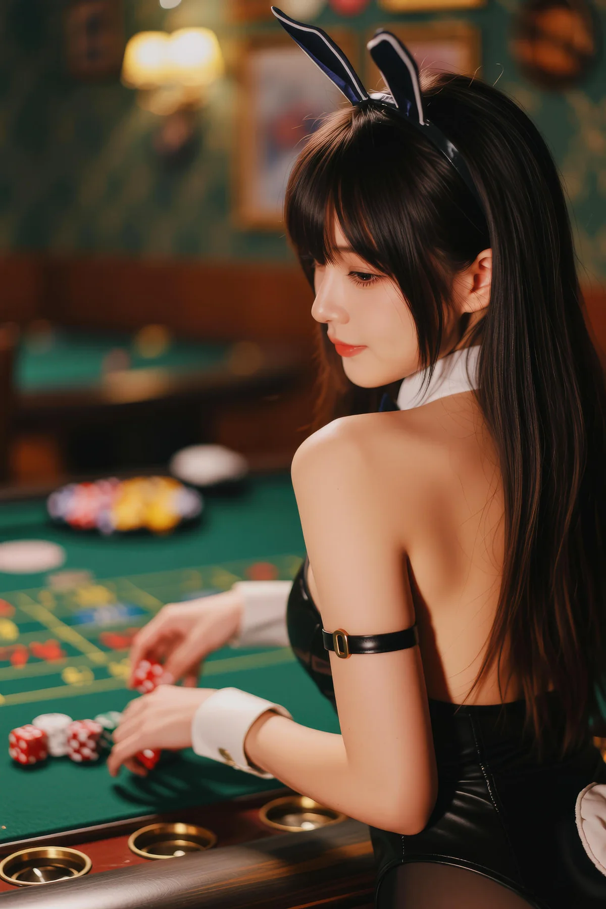 AIG  No.133 茗梓黑金赌场兔女郎 - 12