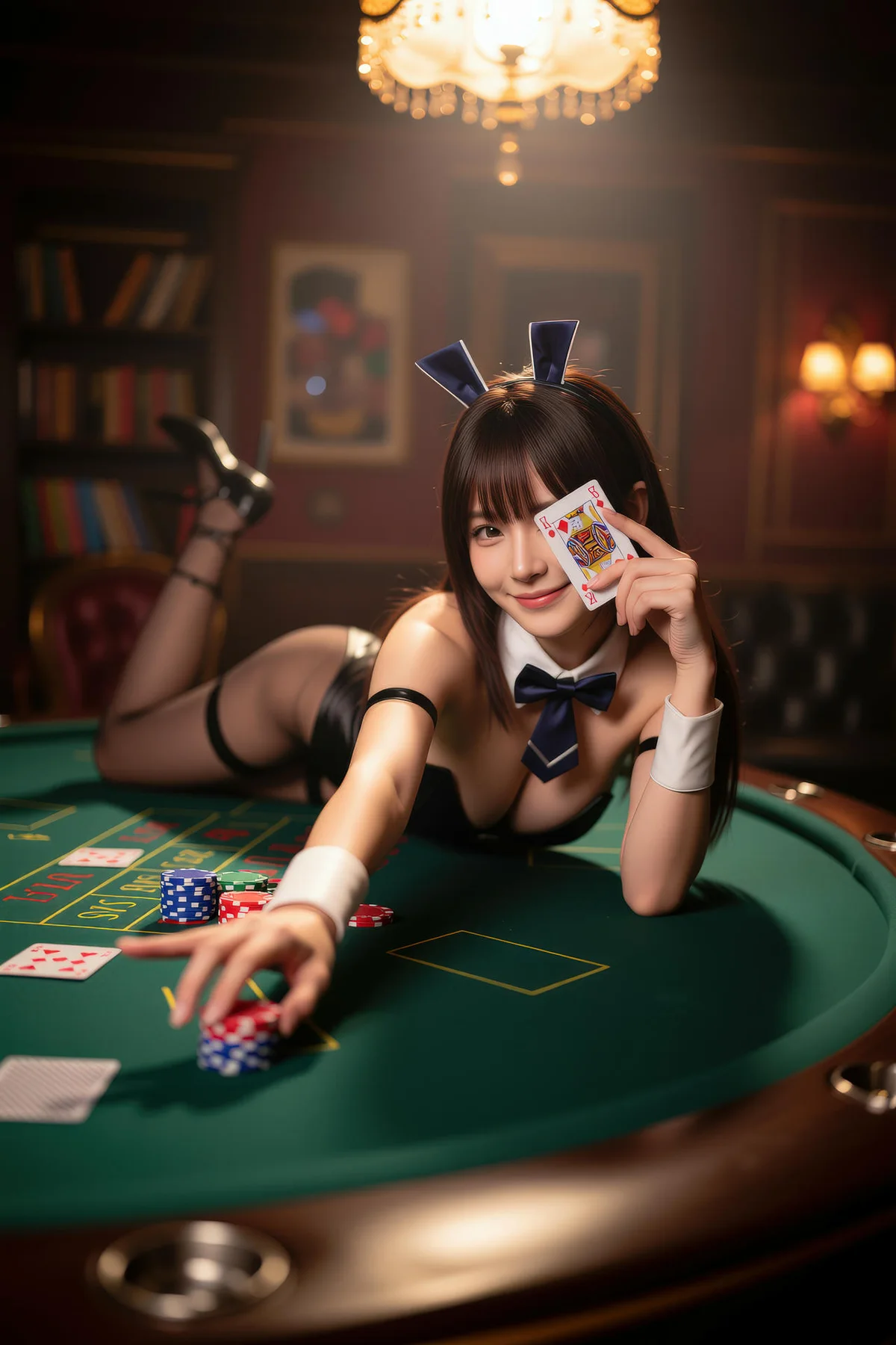 AIG  No.133 茗梓黑金赌场兔女郎 - 14