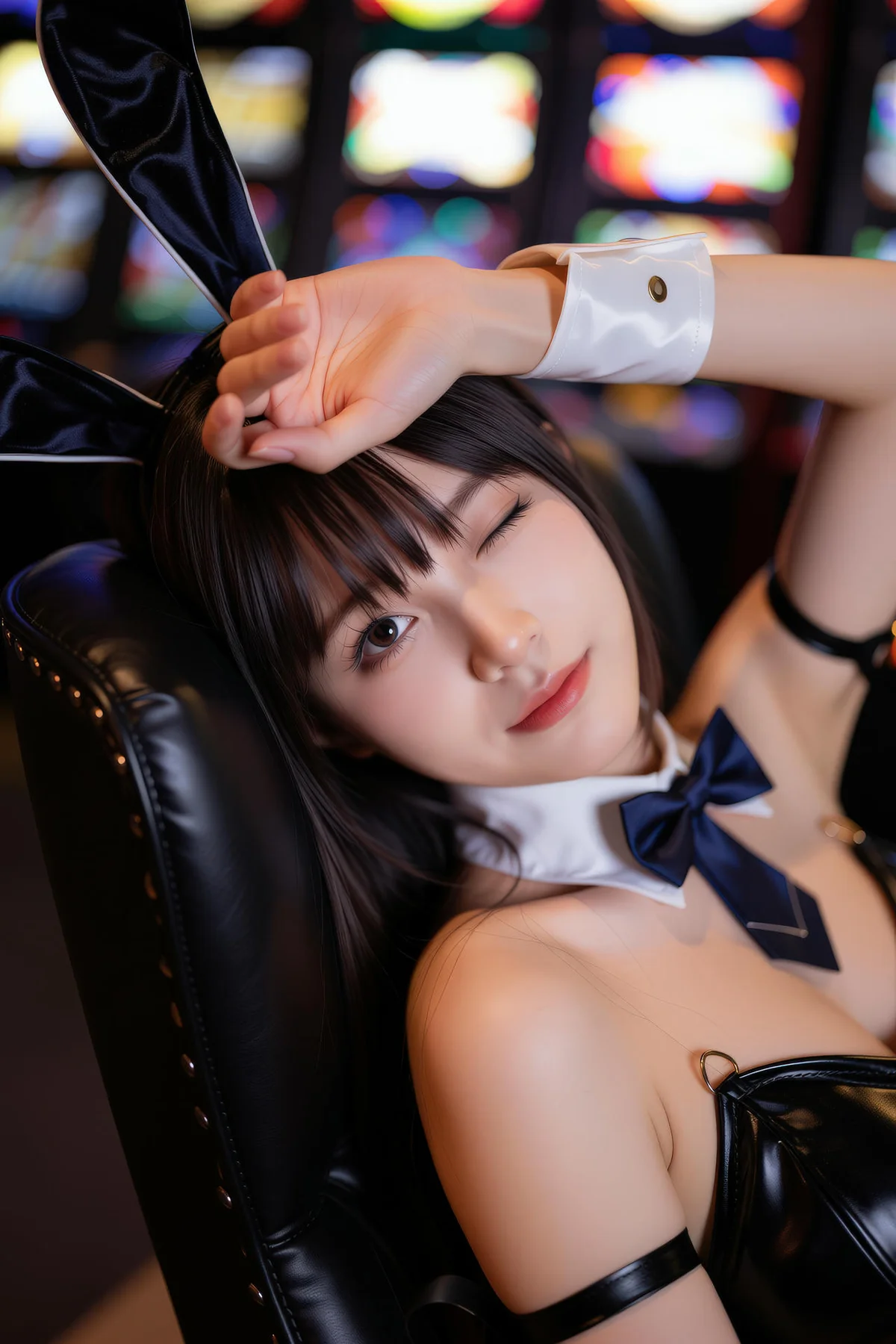 AIG  No.133 茗梓黑金赌场兔女郎 - 41