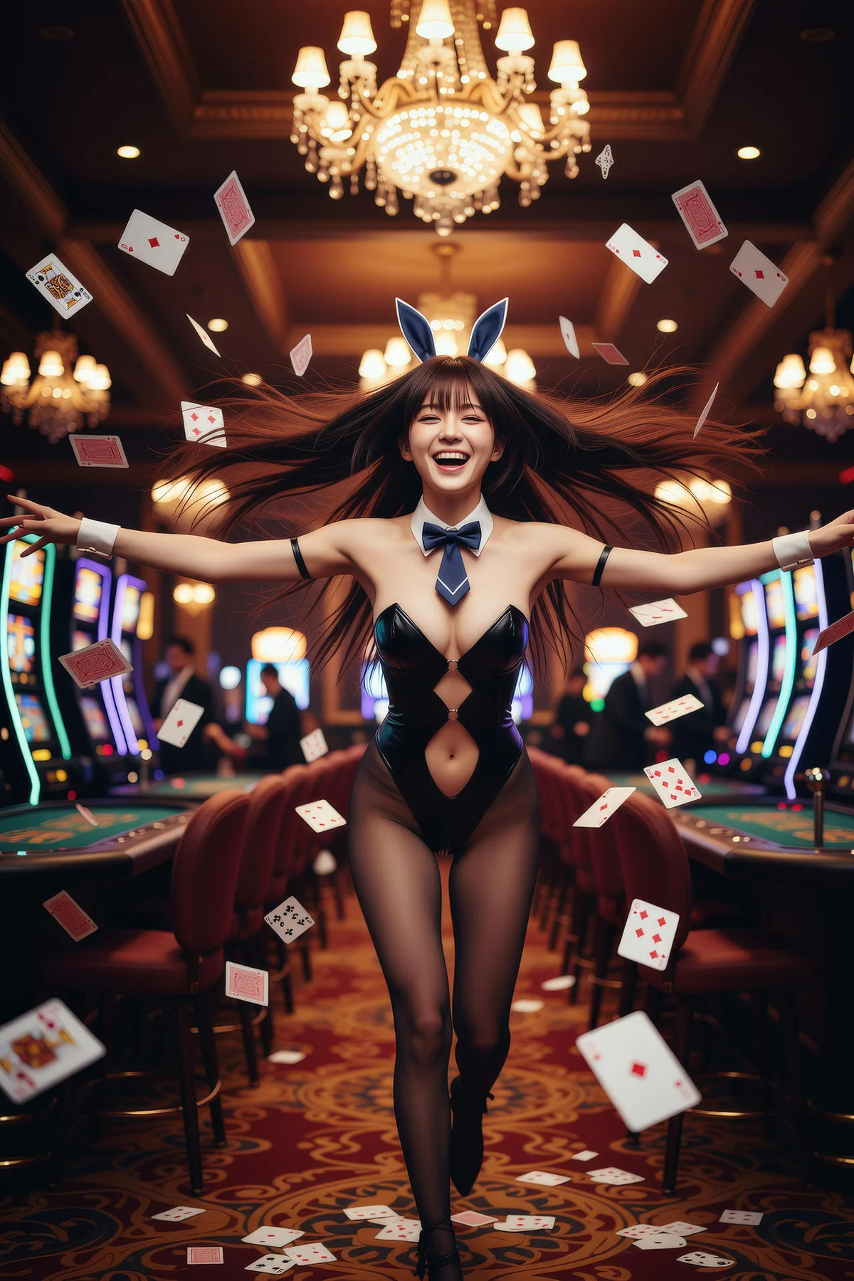 AIG  No.133 茗梓黑金赌场兔女郎 - 73