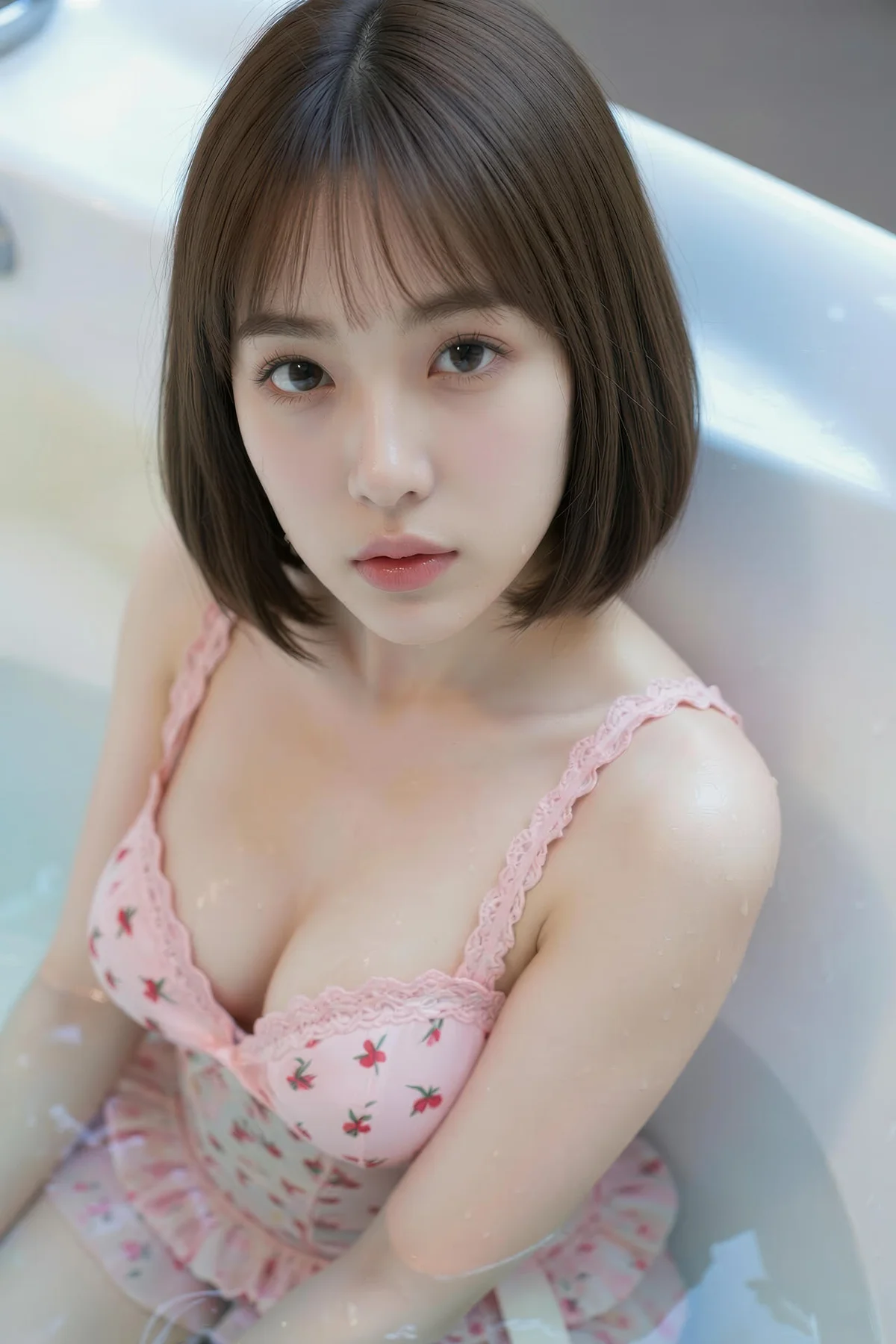 AIG  No.153 小乔不乔碎花比基尼酥胸美乳 - 1