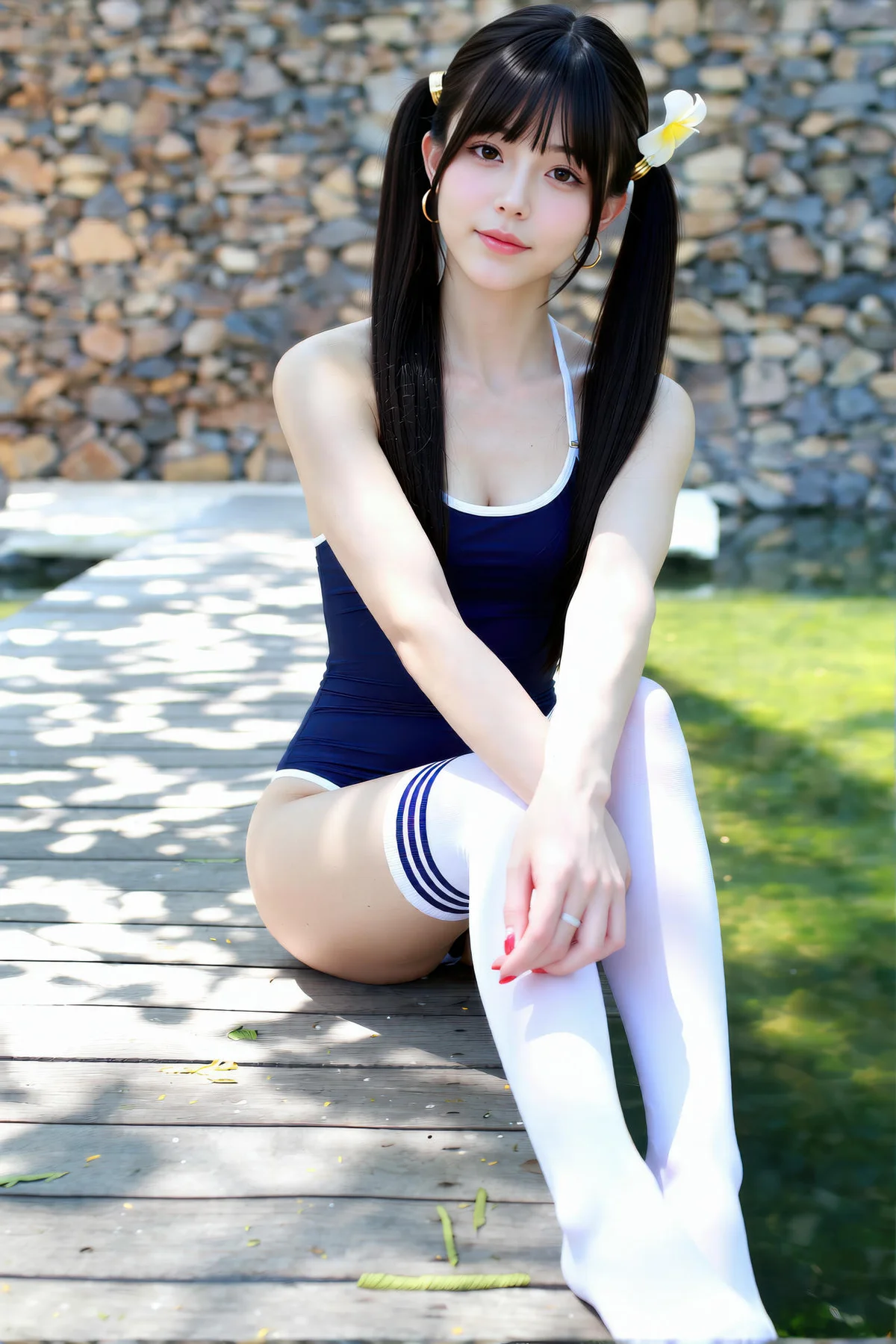 AIG  No.199 柚柚sasa美女白丝户外写真 - 19