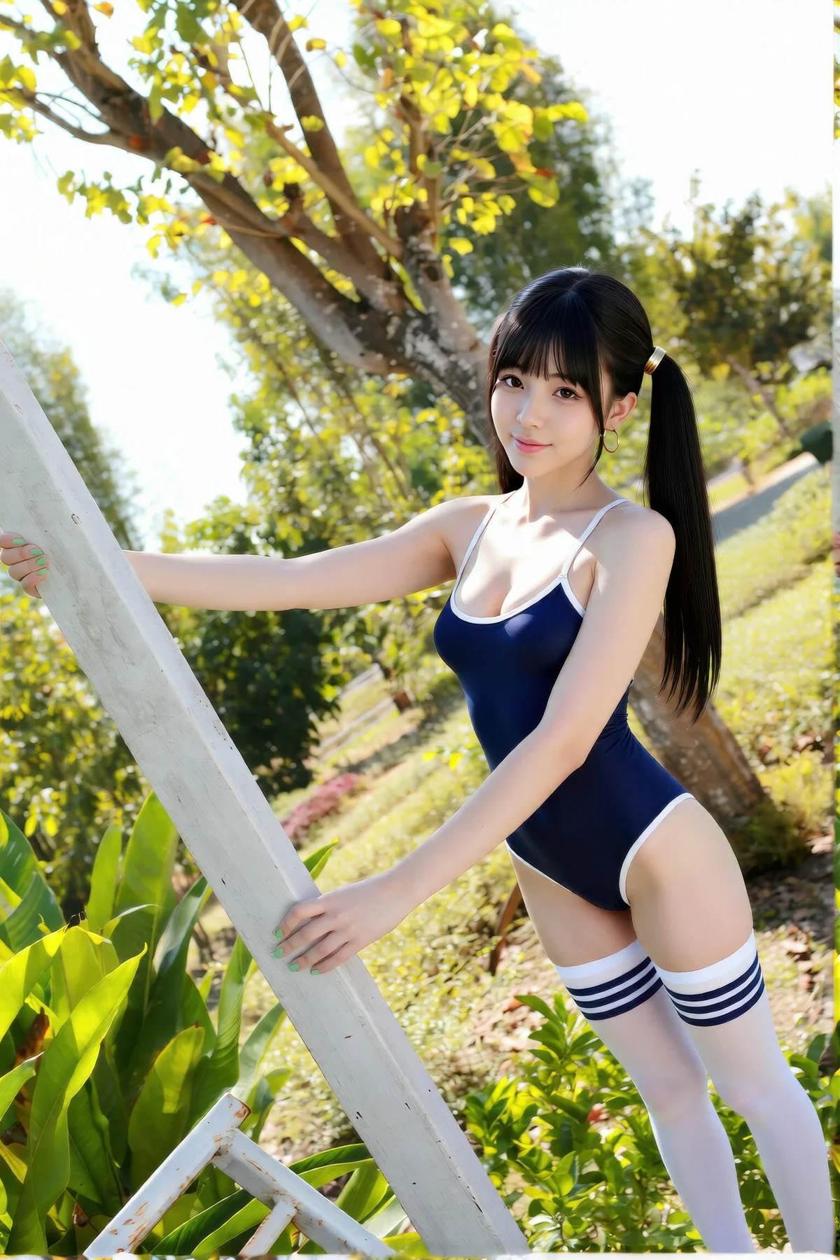 AIG  No.199 柚柚sasa美女白丝户外写真 - 45