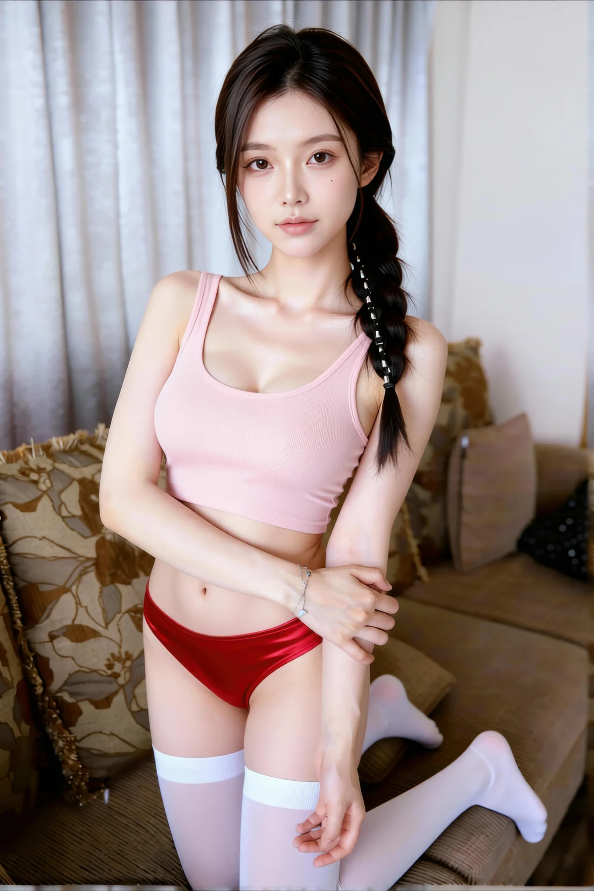 AIG  No.209 熙蕾学姐粉色背心写真 - 73