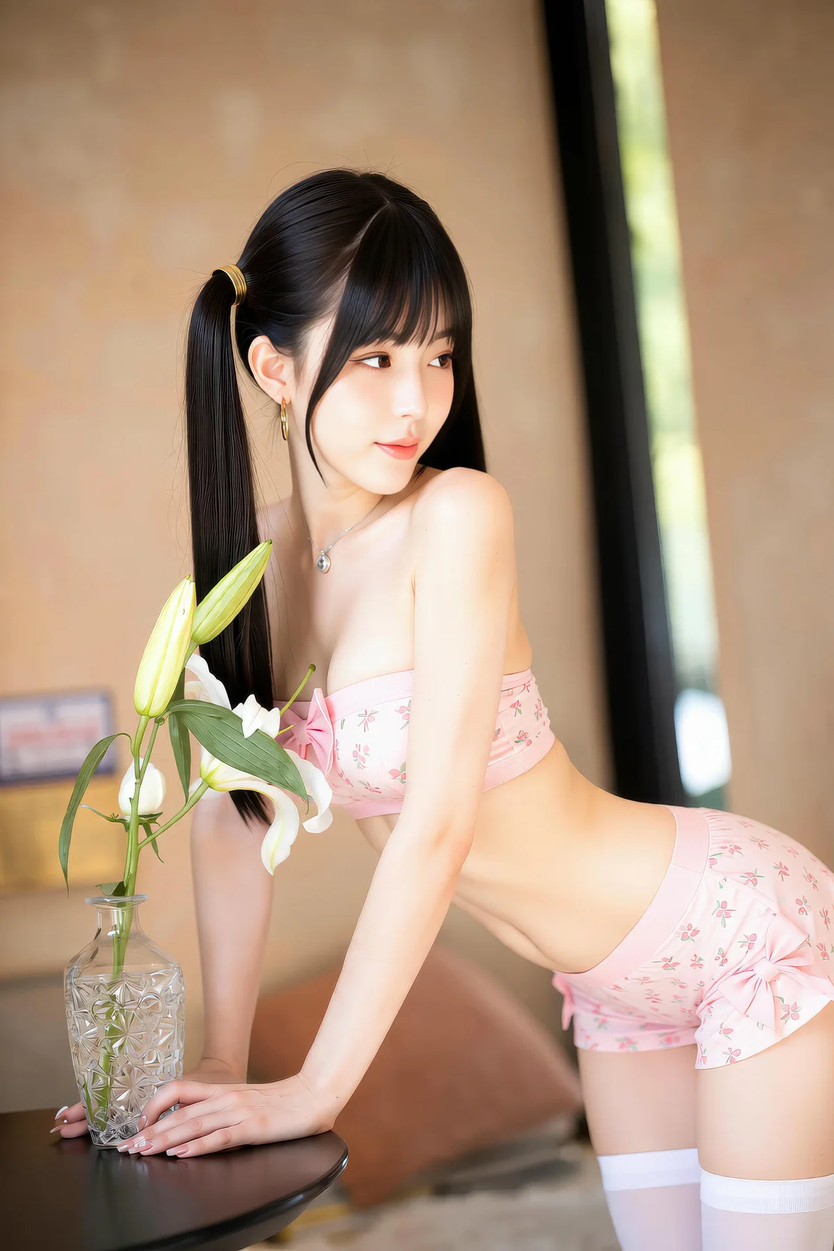 AIG  No.219 柚柚sasa粉色碎花内衣 - 42