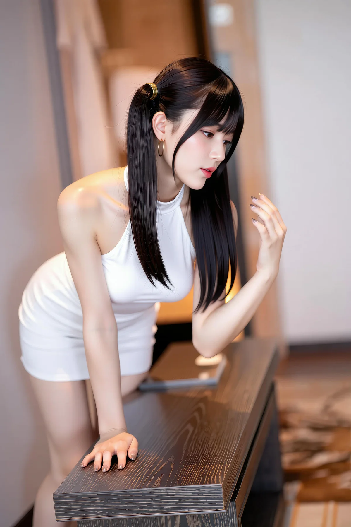 AIG  No.226 柚柚sasa白色紧身裙少女 - 40