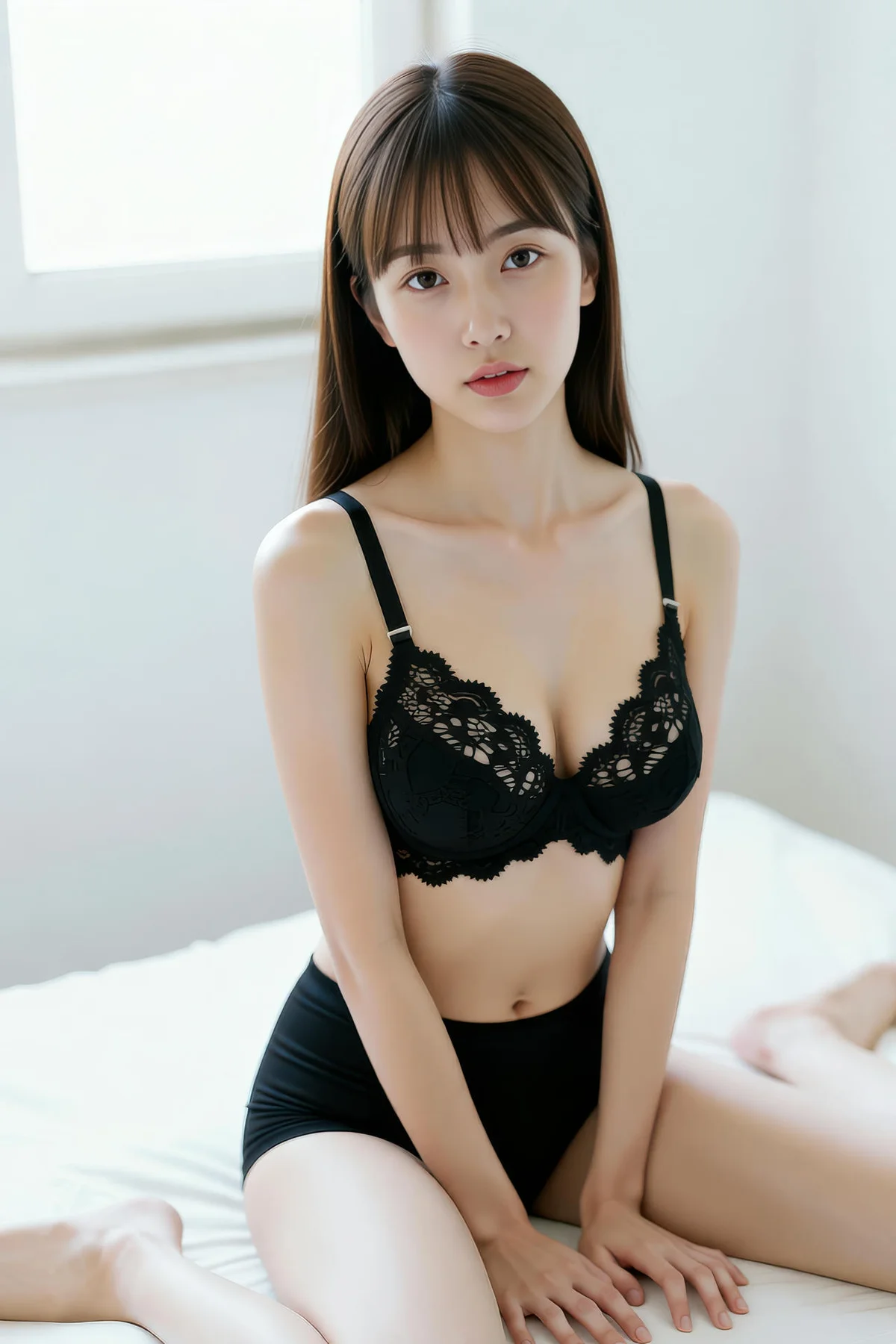 AIG  No.254 婉婉香肩黑色短裤 - 66